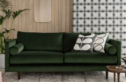 Orla Kiely Mimosa LHF Chaise Sofa In Fabric
