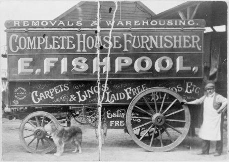 Horse drawn Fishpools delivery carriage