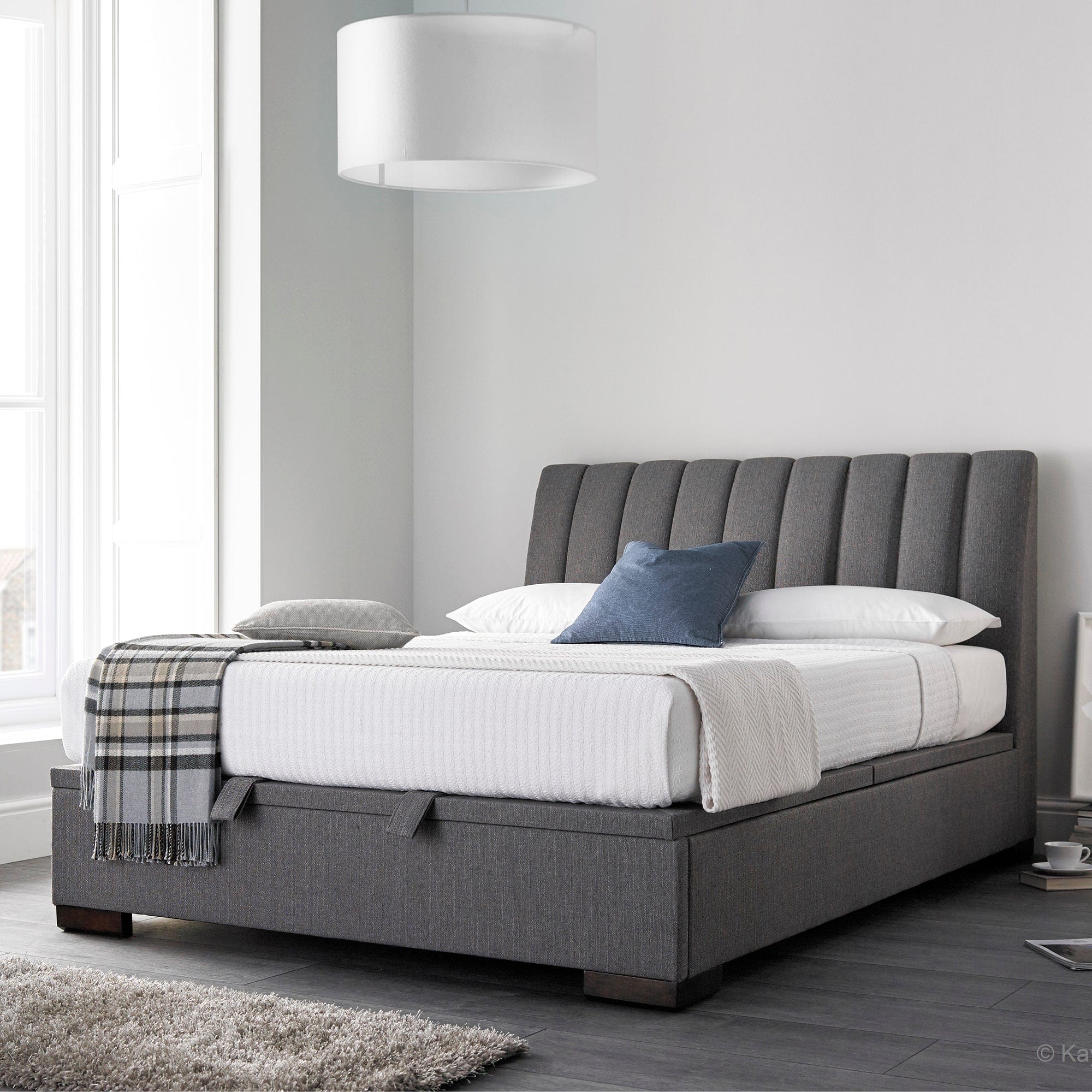 Vernon - Ottoman Bed Frame In Elephant King - 156 x 230cm