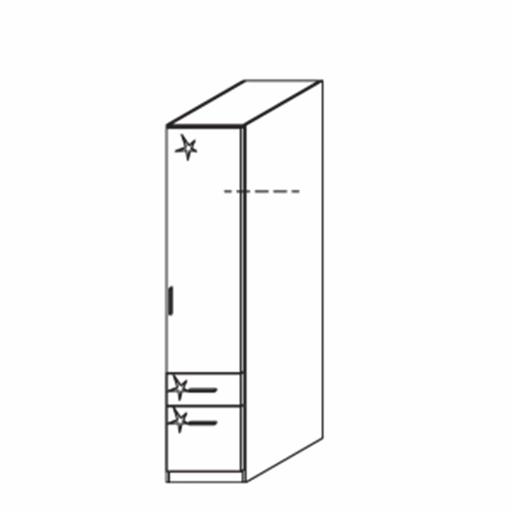 Amalfi - 1 Door 2 Drawer Combi Robe Left