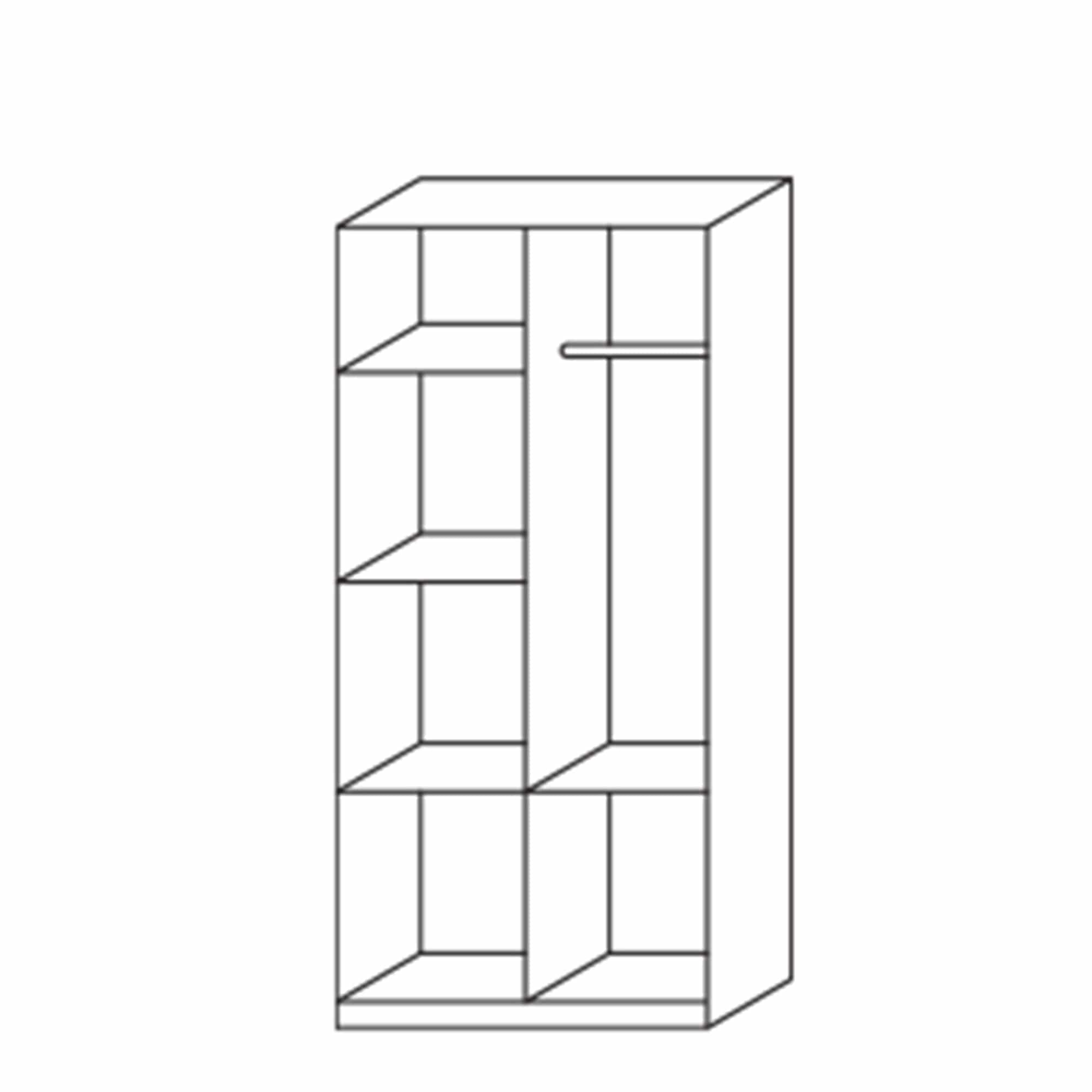Amalfi - 2 Door 4 Drawer Combi Robe