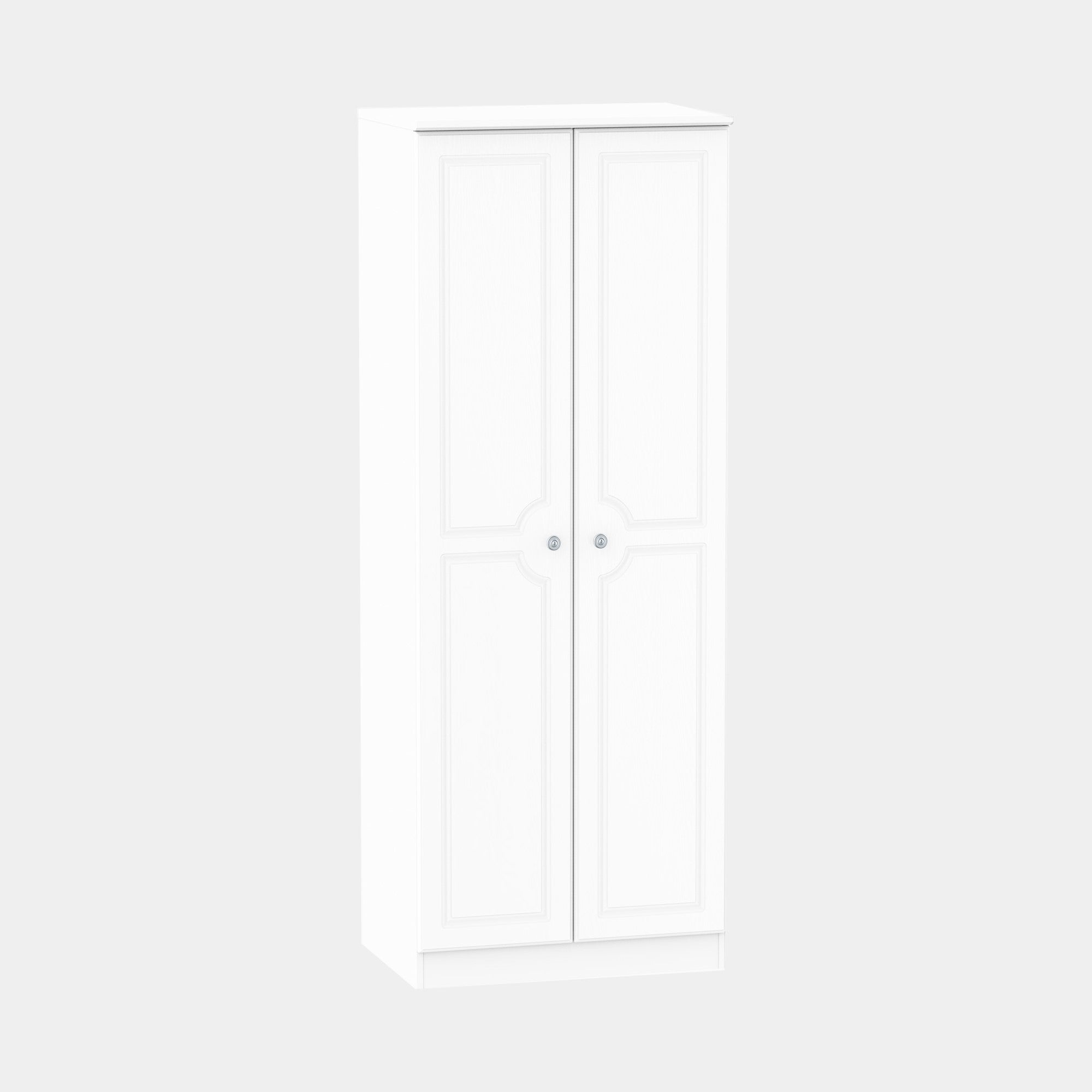Ashford - Tall Plain 2 Door Robe In White