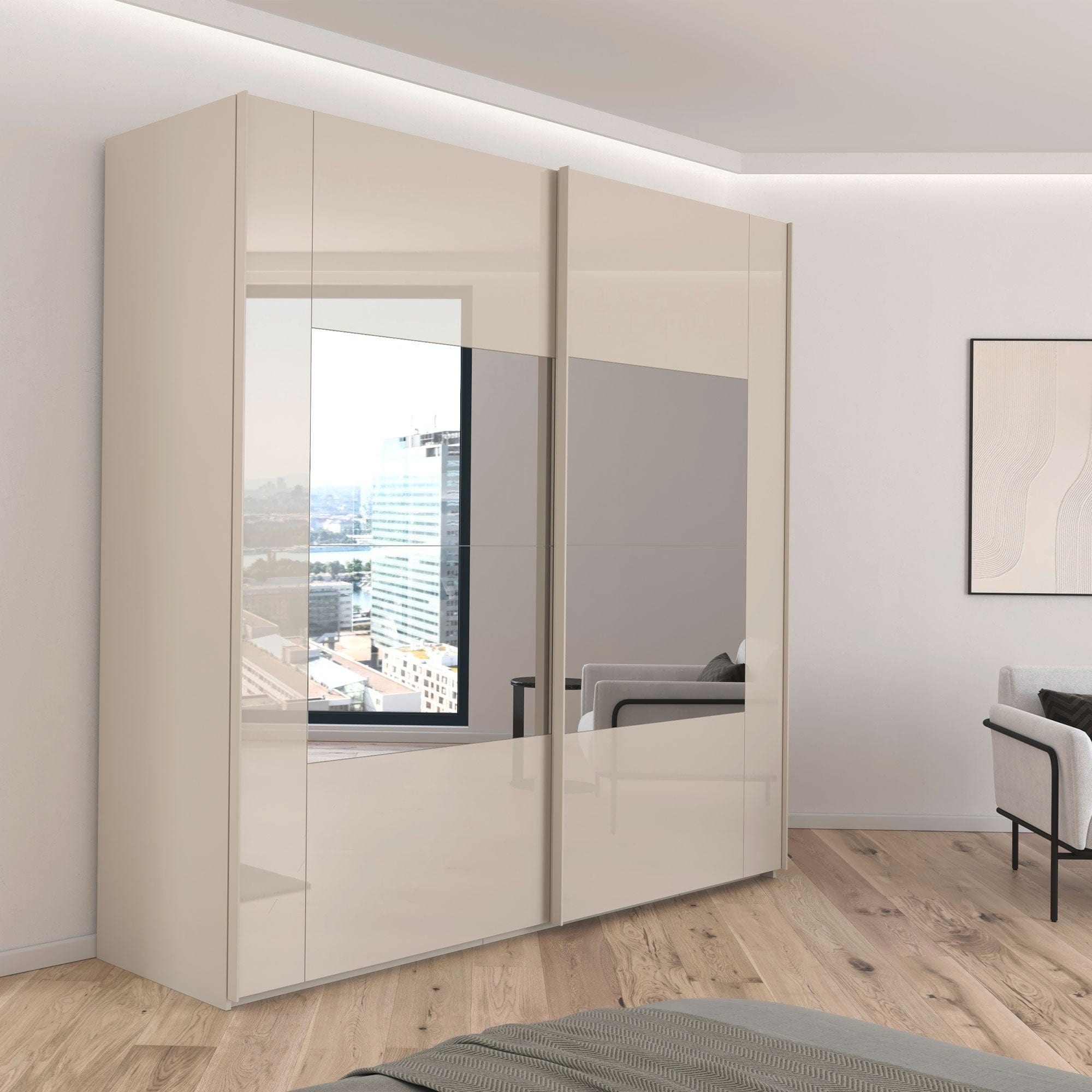 Cruise - Sliding 2 Door Mirrored Wardrobe