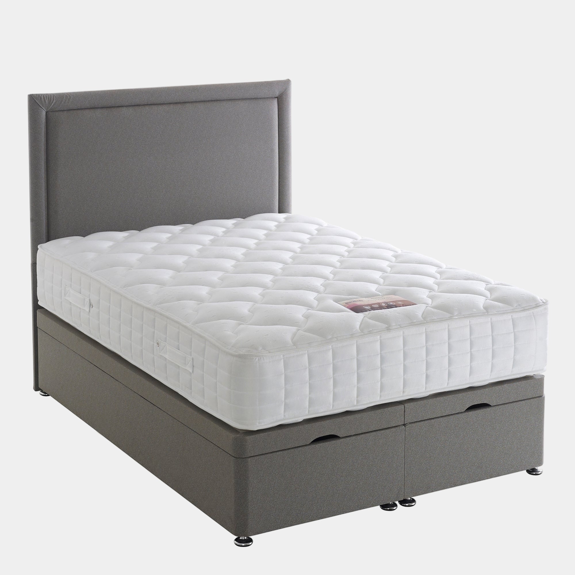 Comfort Deluxe 1000 - Divan Set Double (135cm) P/Top Non Drawer Divan Set