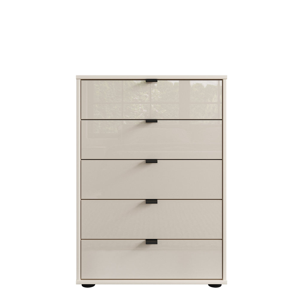 Florida - 5 Drawer Chest (W40cm), Glass Front