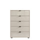 Florida - 5 Drawer Chest (W40cm), Glass Front