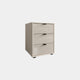 Florida - 3 Drawer Bedside (W40cm), Glass Front