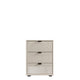 Florida - 3 Drawer Bedside (W40cm), Glass Front
