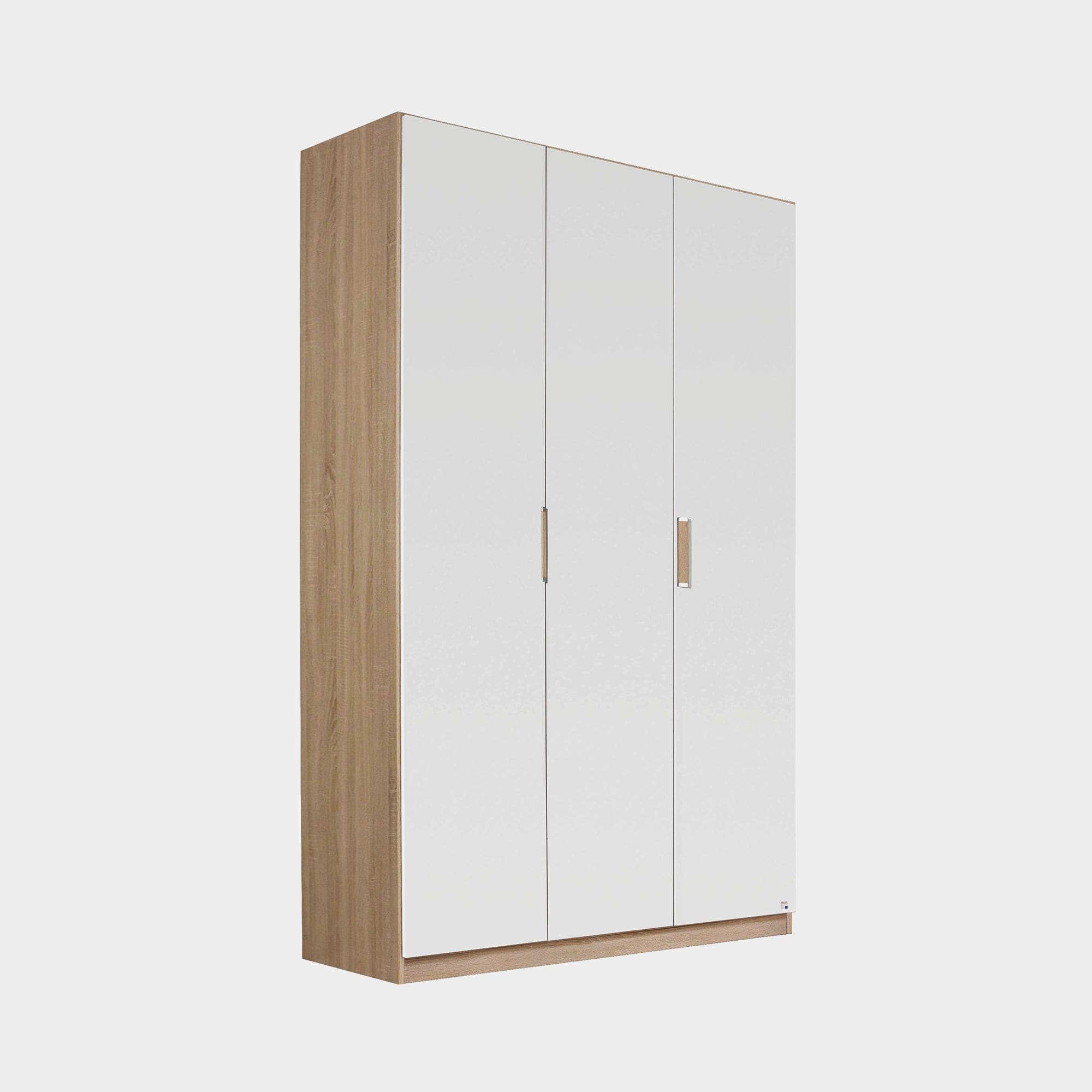 Gamma - Mirrored Wardrobe 136cm 3 Door Glass With Vertical Trim