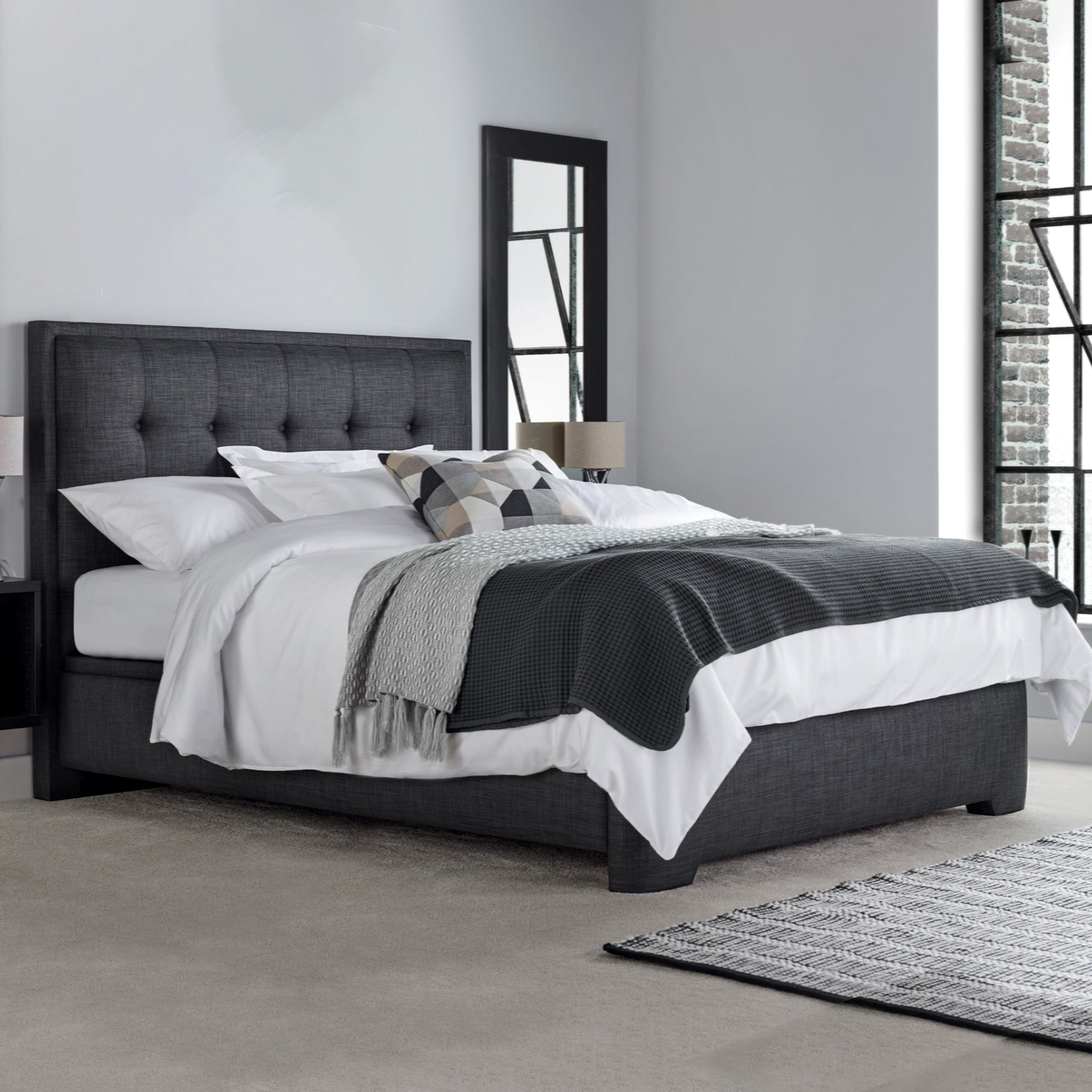 Heidi - Ottoman Bed Frame, Slate