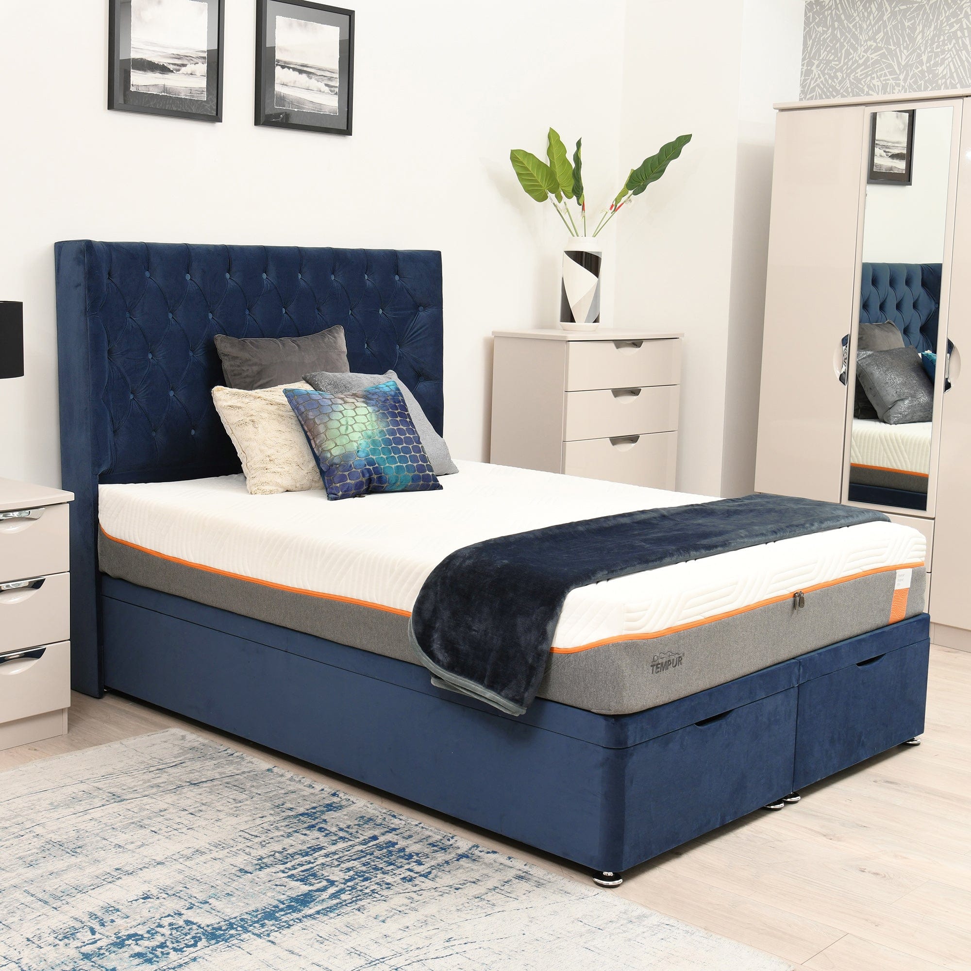 Kennedy - Ottoman Bed Base & Headboard