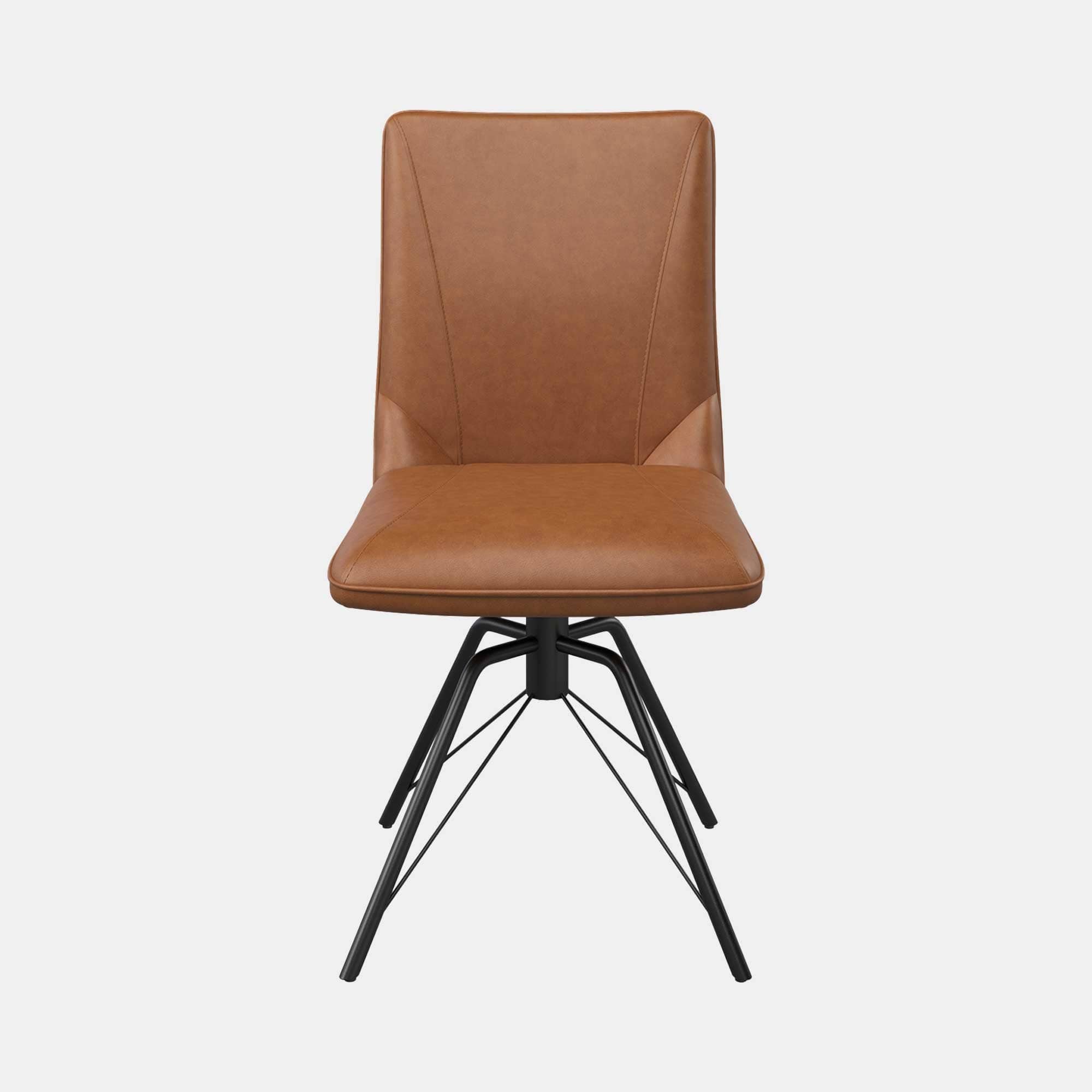 Lagos - Swivel Dining Chair In Tan PU