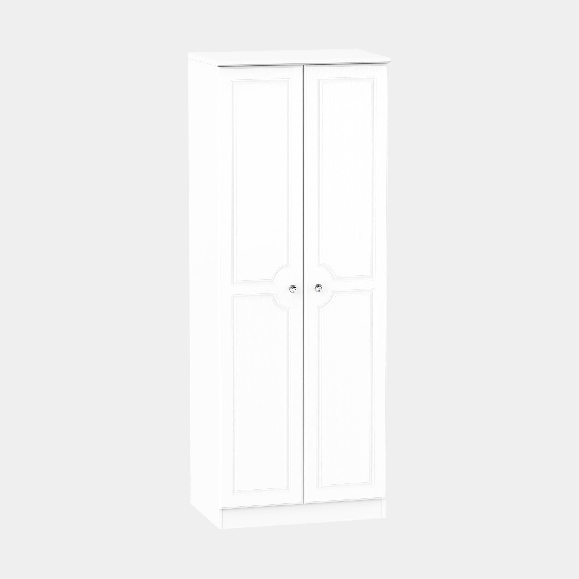 Penshurst - Tall Plain 2 Door Robe In White