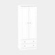 Penshurst - Tall 2 Door/2 Drawer Robe In White