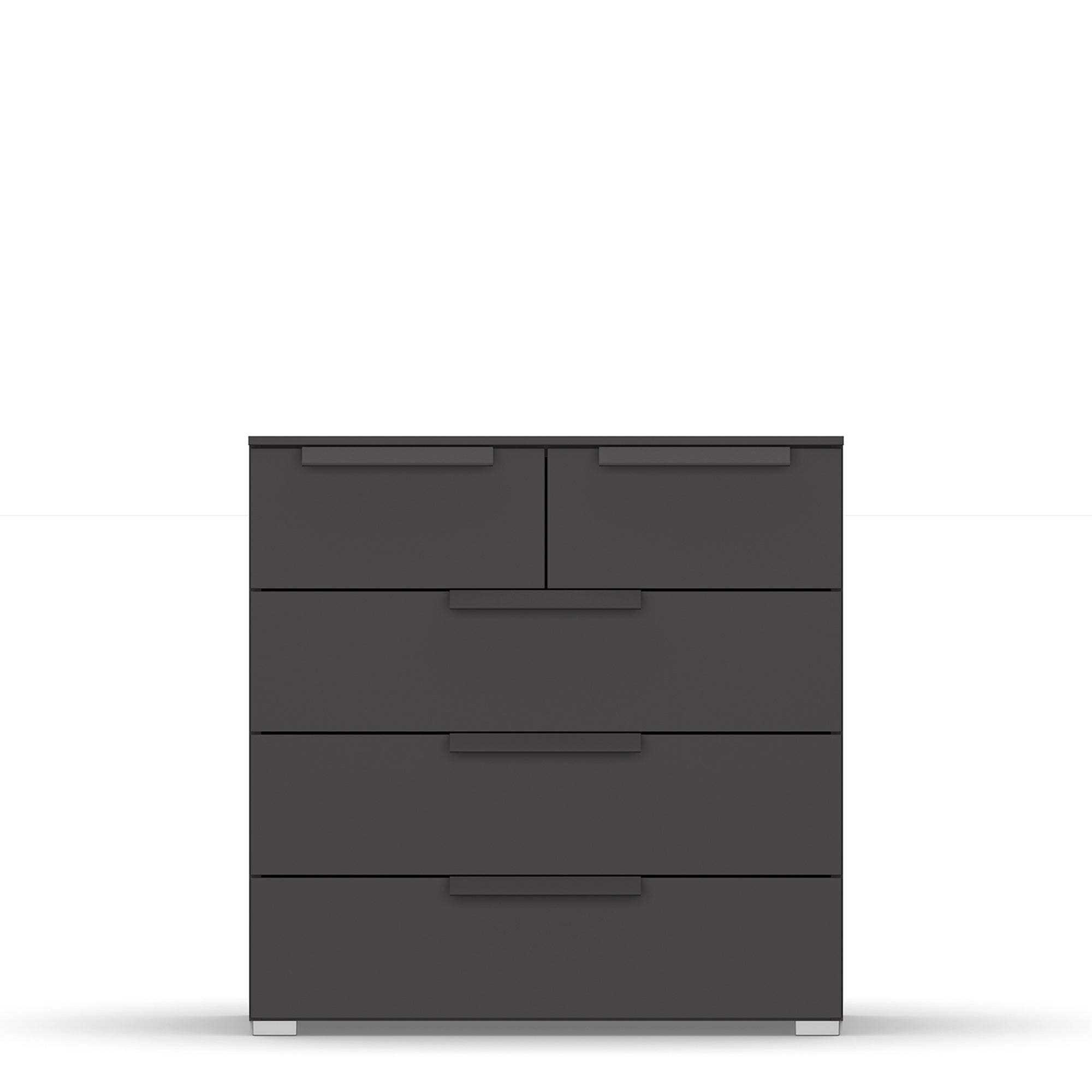 Santorini - 80cm 5 Drawer Chest With Colour Glass Front