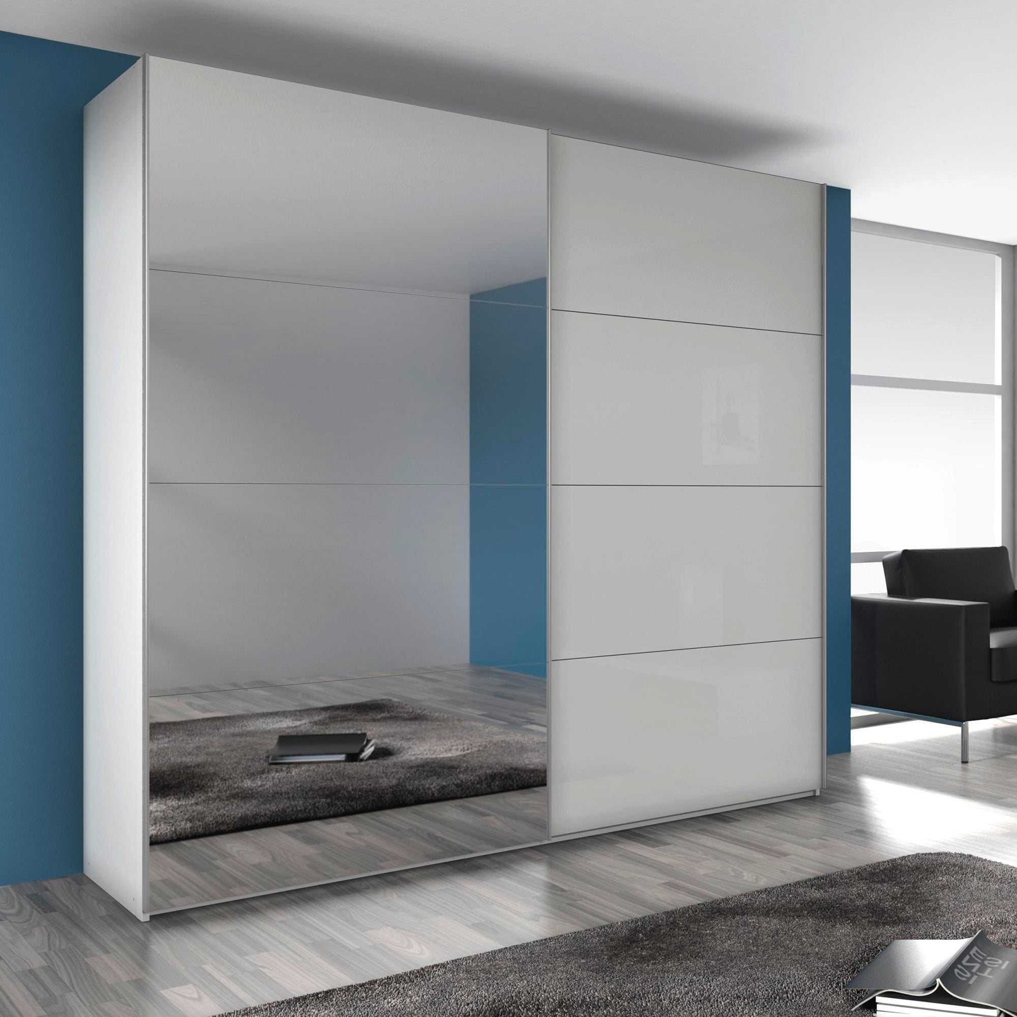 Turin - Sliding 2 Door Wardrobe With Mirror