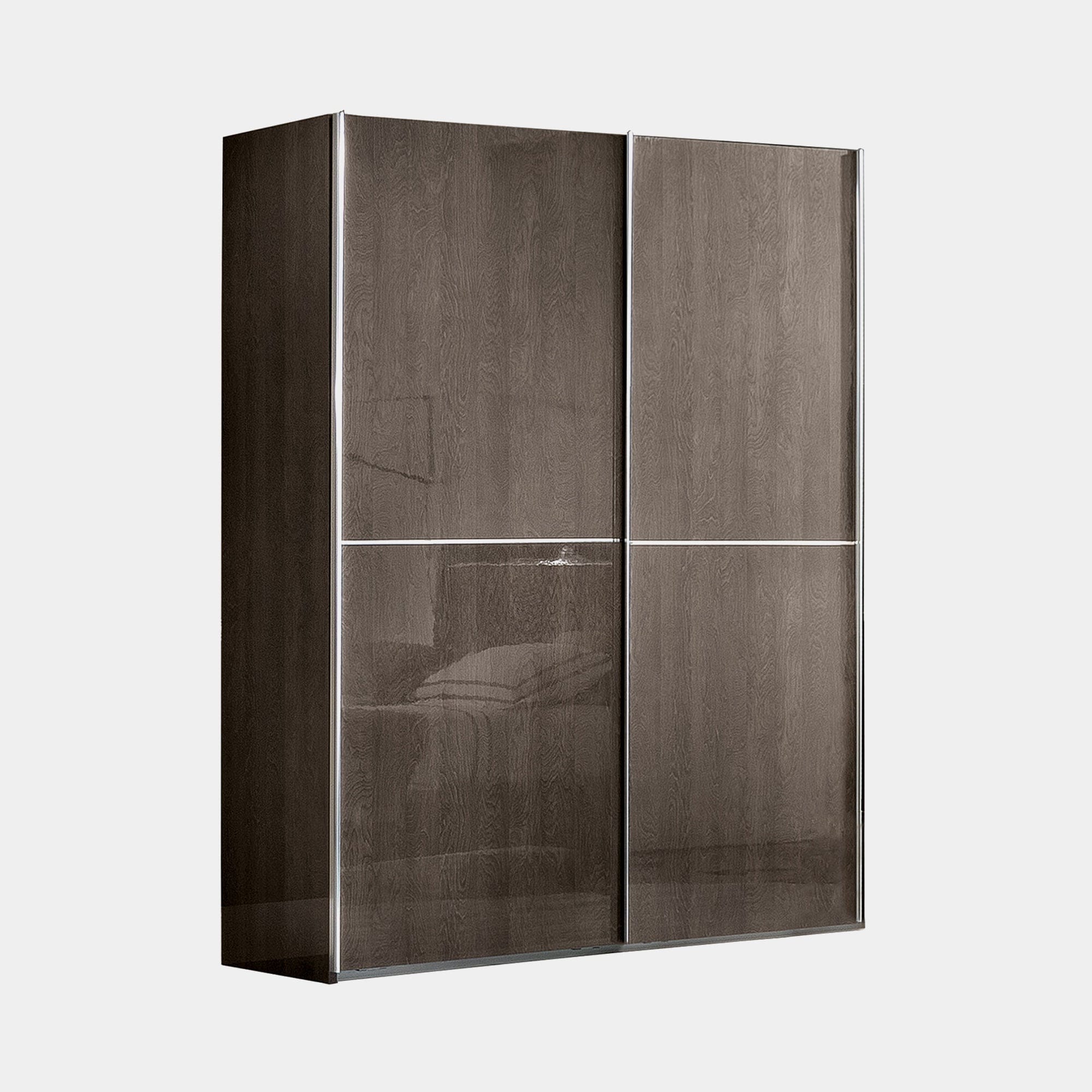 Treviso - Sliding Door Wardrobe, Silver Grey 187cm 2 Door