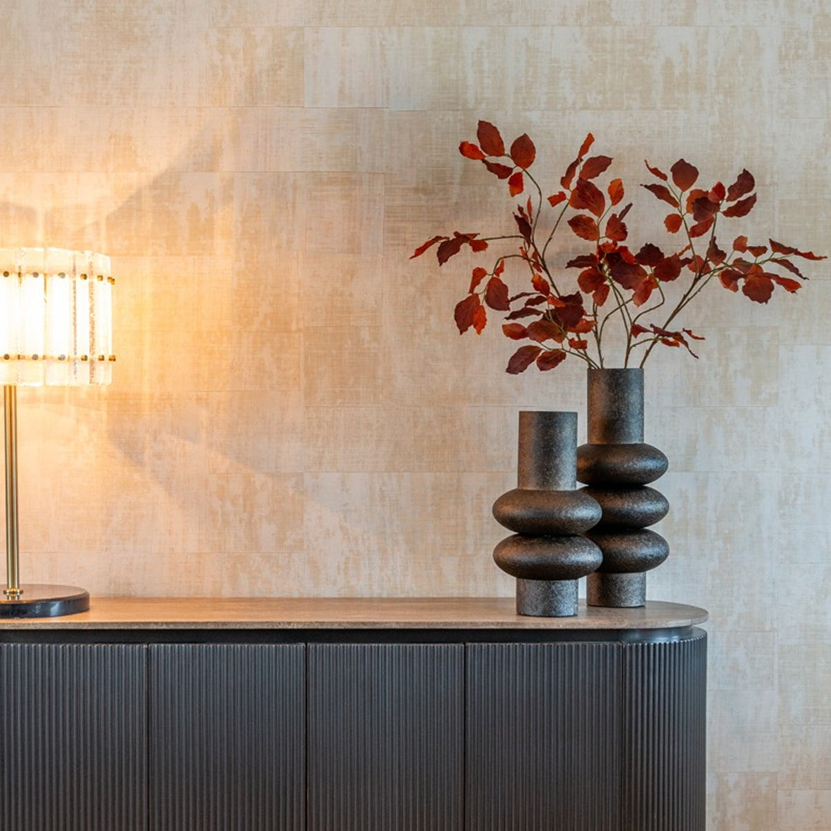 Madlen - Metal Vase, Soft Gold