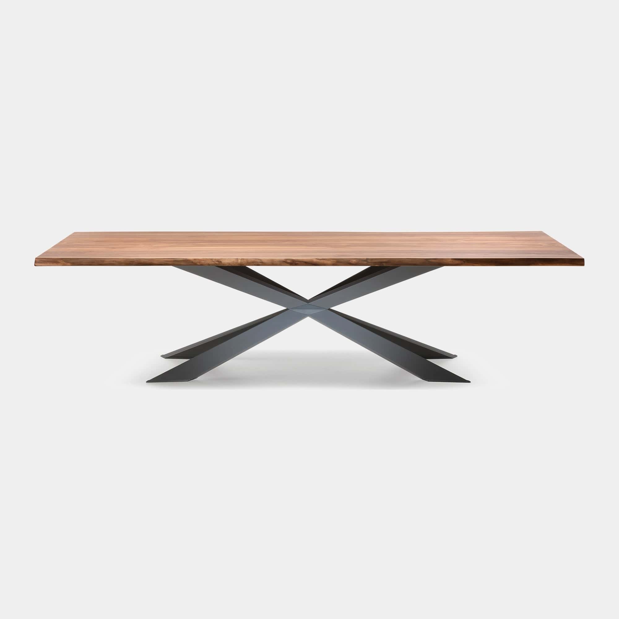 Cattelan Spyder Wood - 240cm x 100cm Dining Table Matt Graphite base