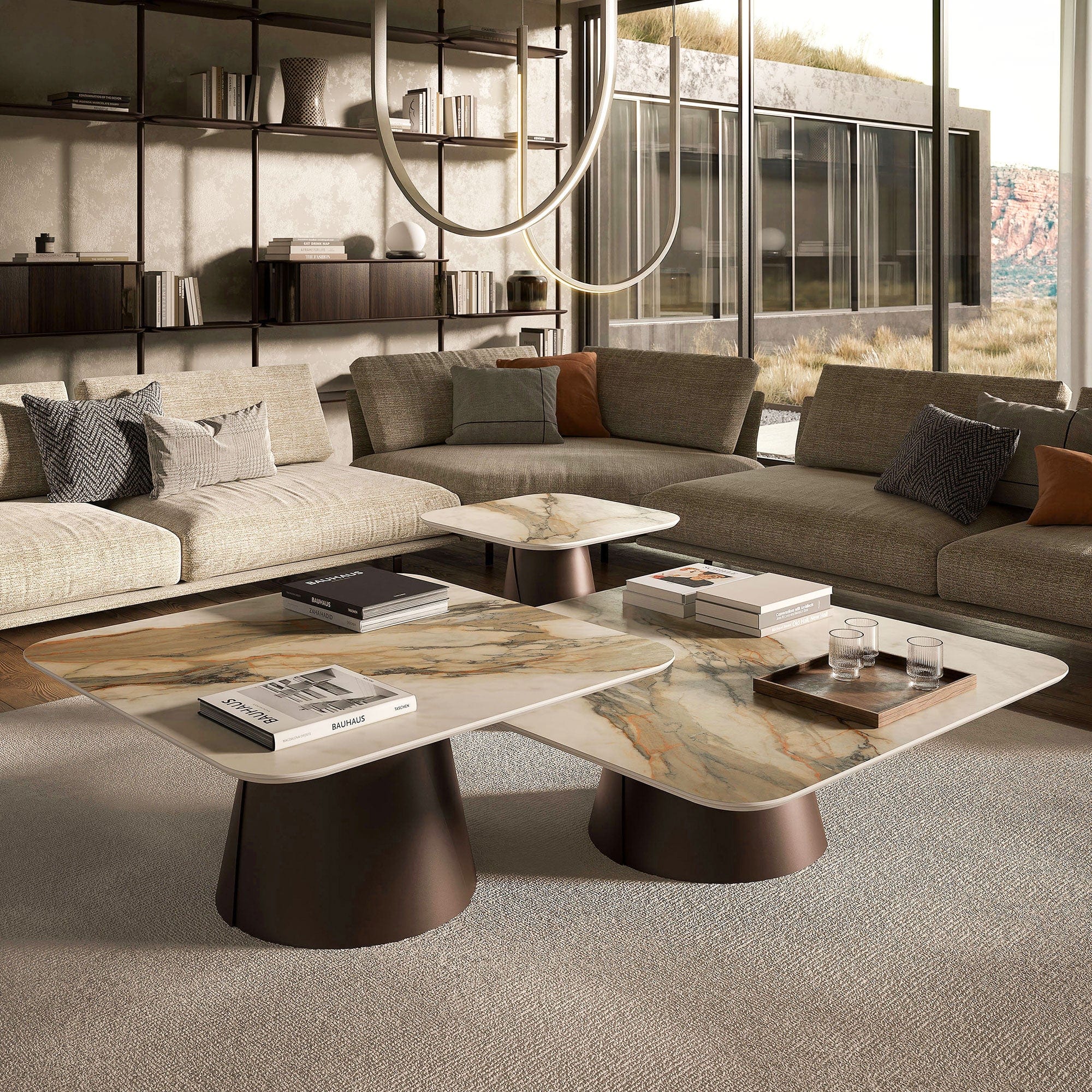 Cattelan Albert - Square Coffee Table In Keramik 100cm x 100cm x 28H