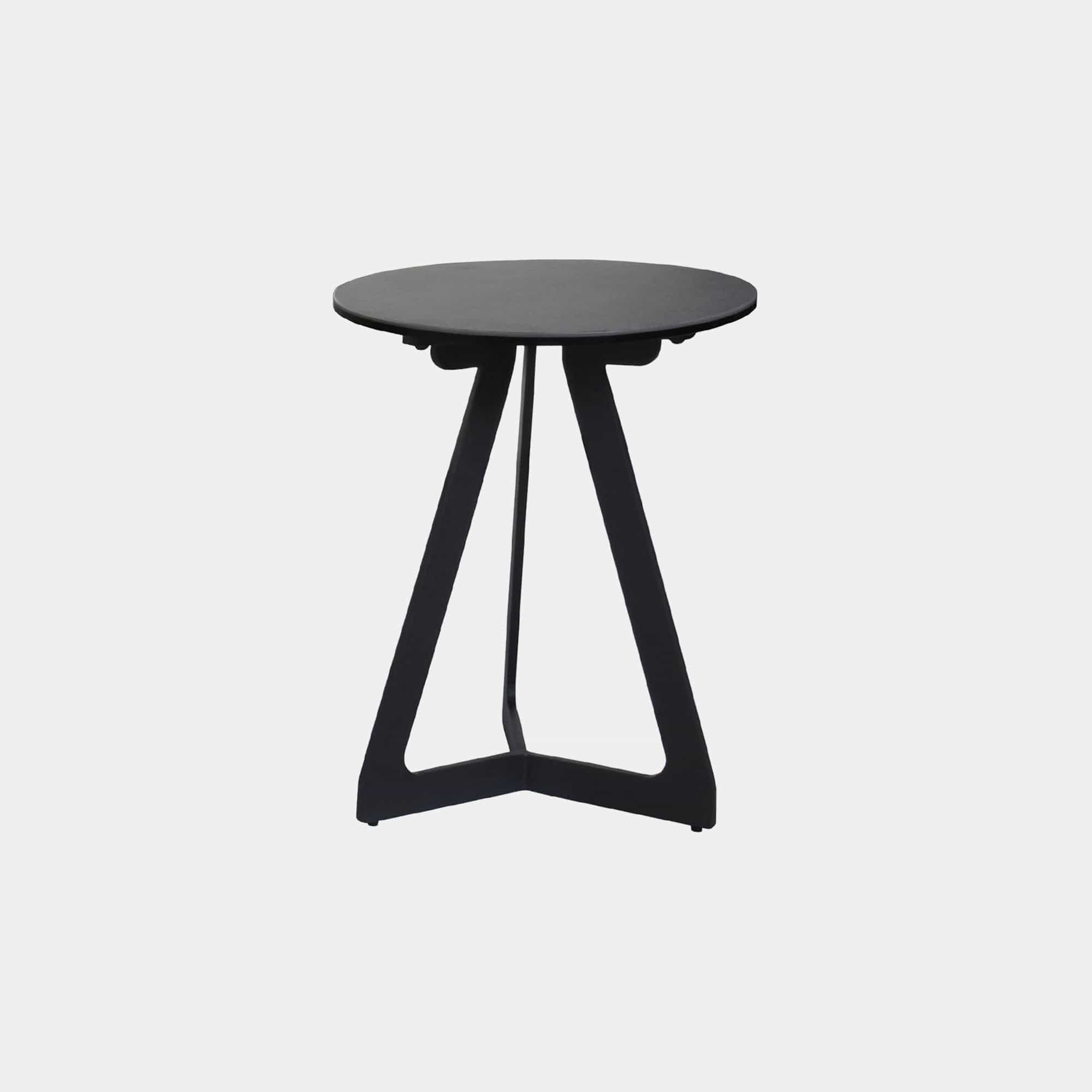 Angelo - Ceramic Side Table 40cm Dark Grey Ceramic