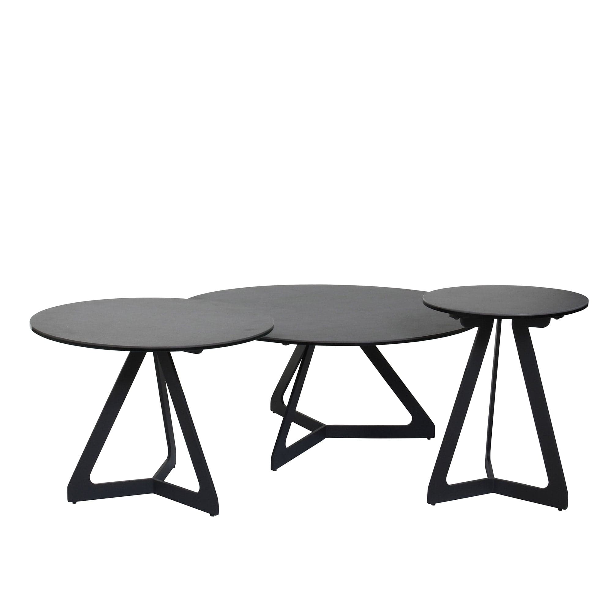 Angelo - Side Table Dark Grey Ceramic 60cm