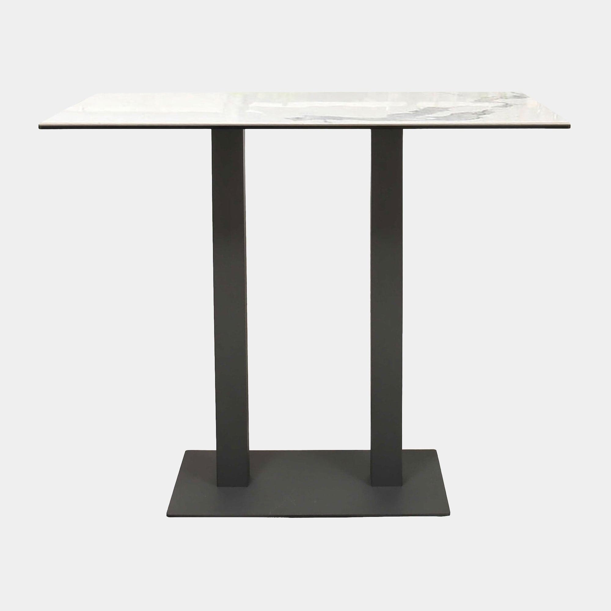120 x 70 cm Bar Table White Ceramic