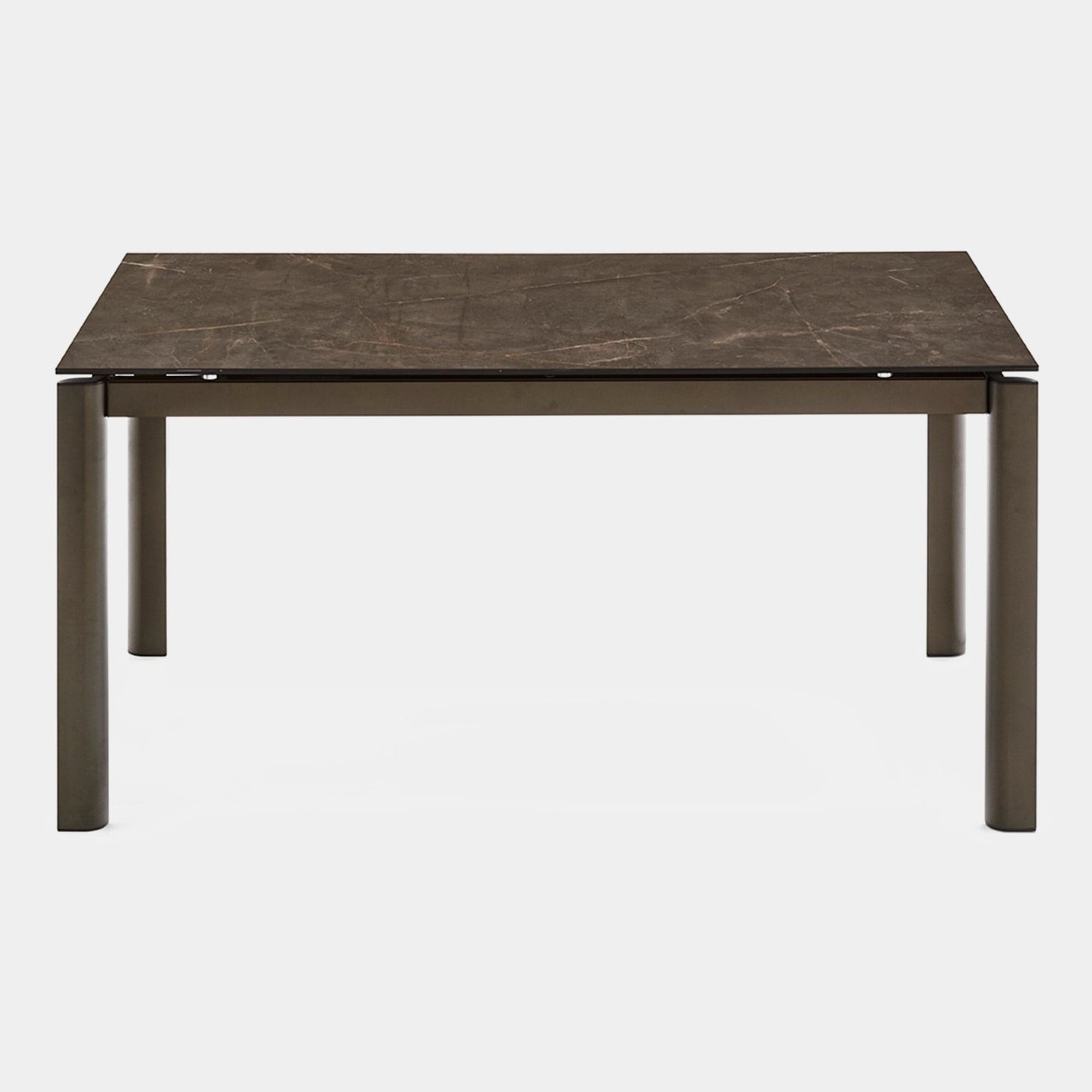 Stream  - CS4139-R130 130cm Ext Dining Table In P29L Matt Bronze Leg With P14C Ceramic Bronze Top