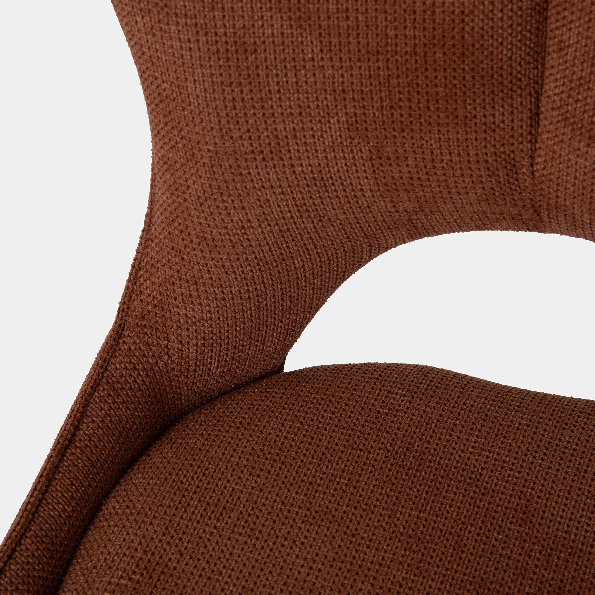 Carlo - Swivel Dining Chair In Fabric Rust