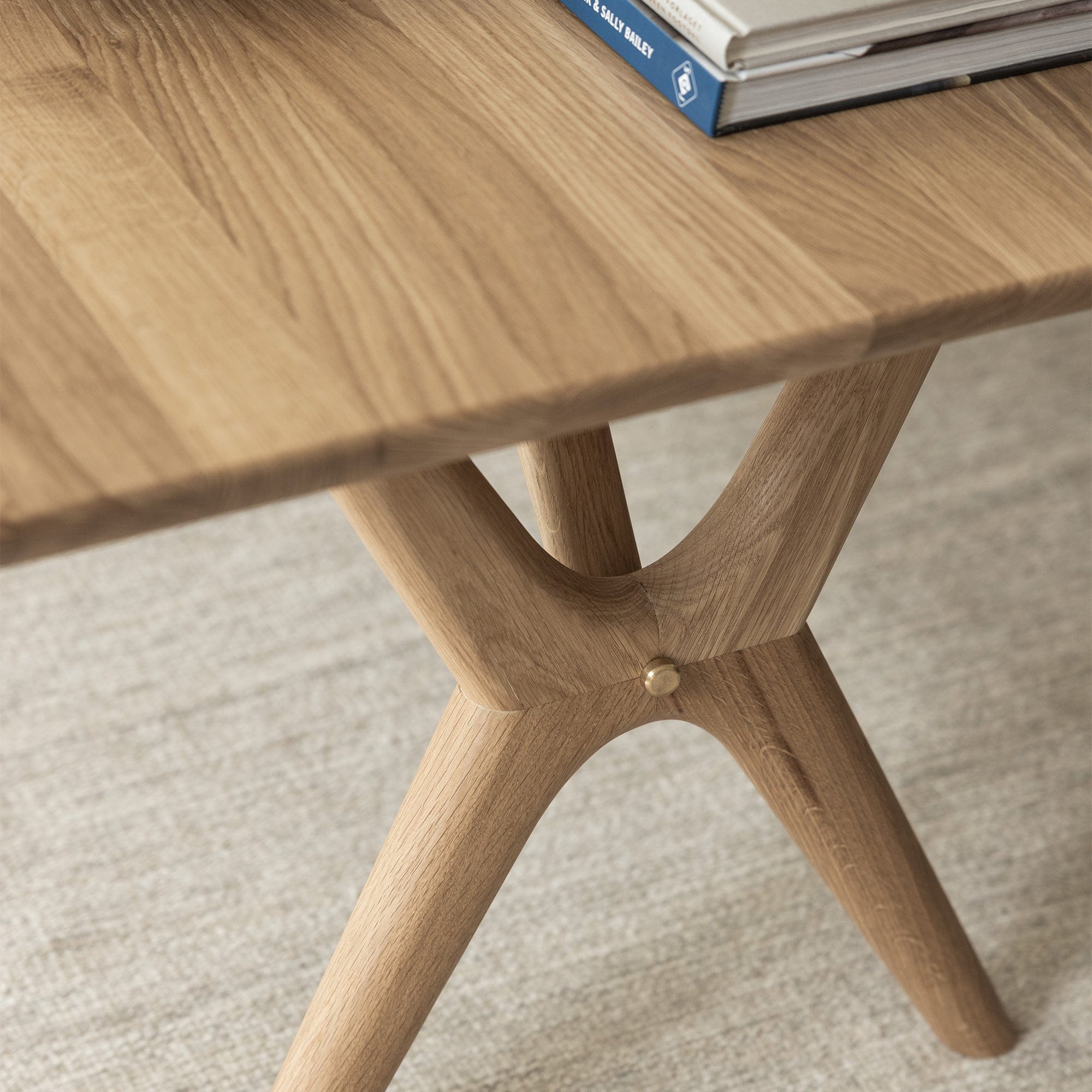 130cm Coffee Table With Brass Details, Edge Profile 3