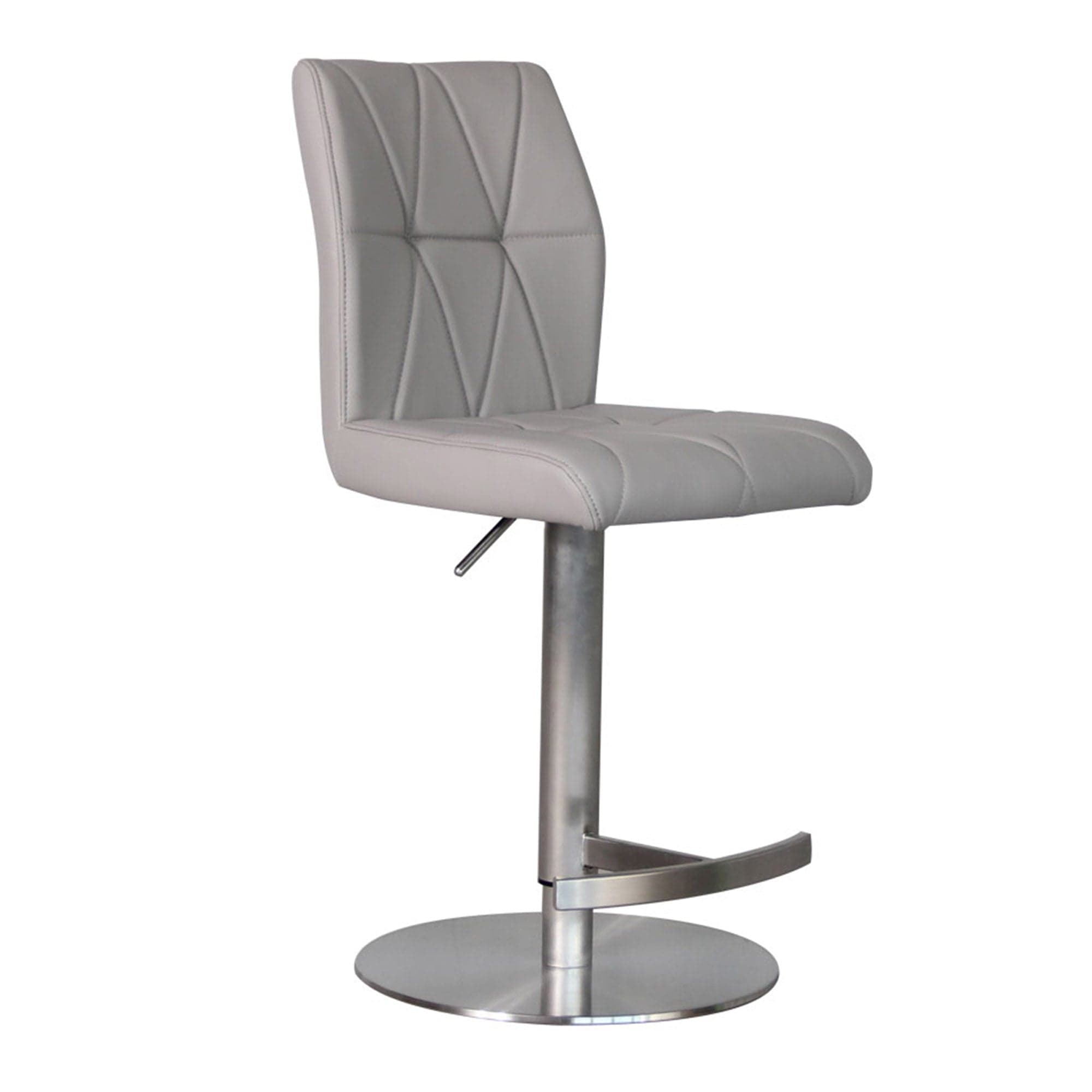 Light Grey PU Bar Stool (Assembly Required)