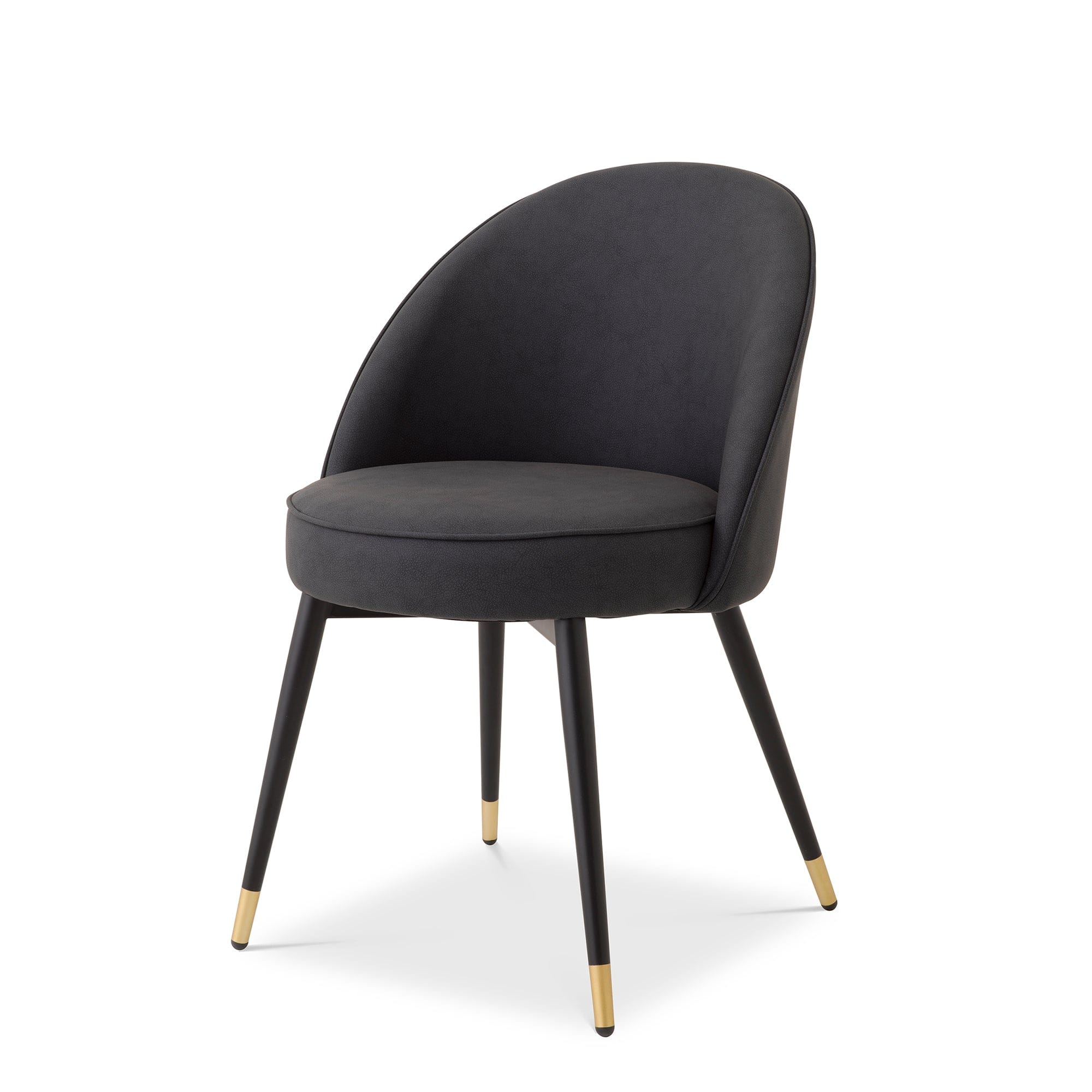 Set Of 2 Dining Chairs Grey Faux Leather