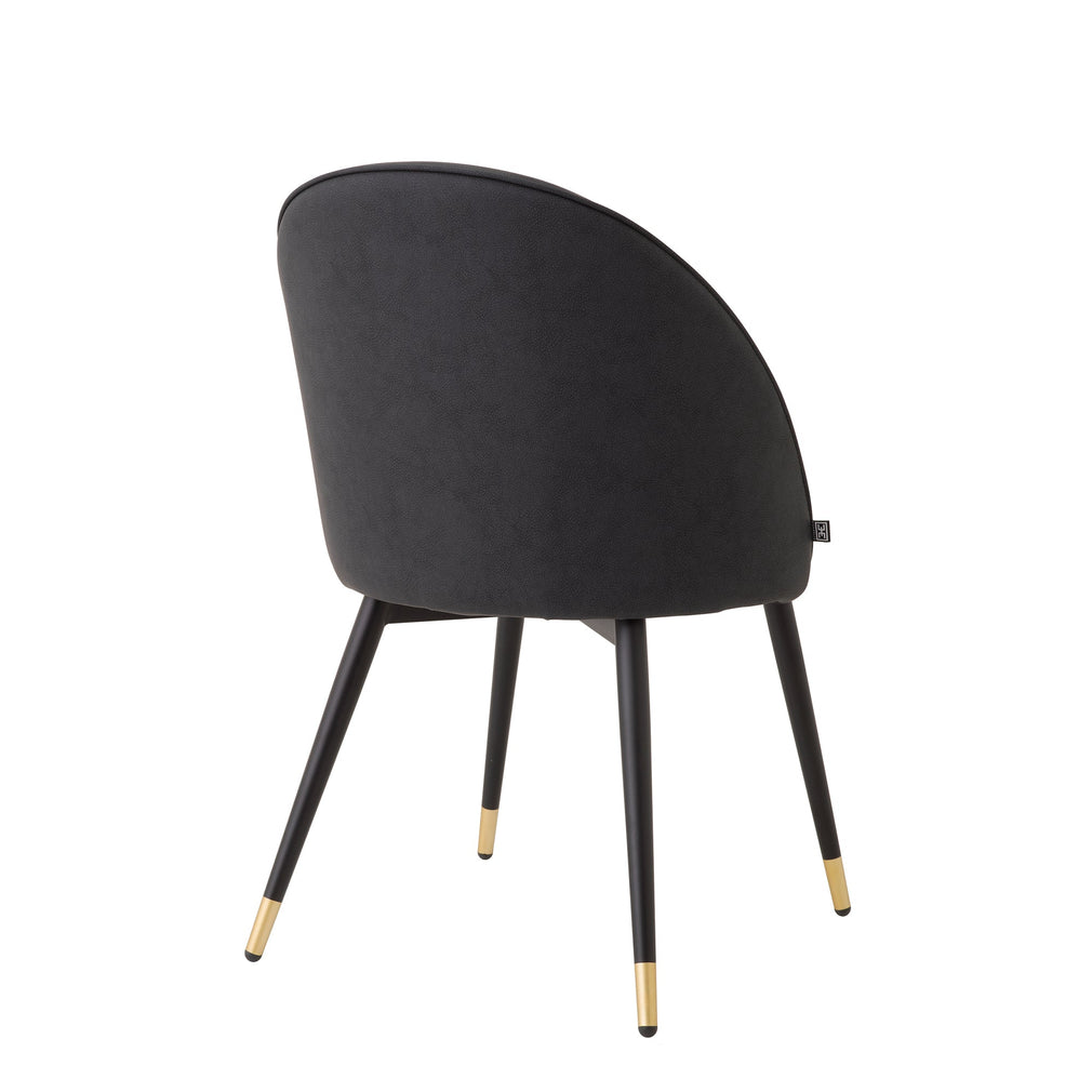 Set Of 2 Dining Chairs Grey Faux Leather