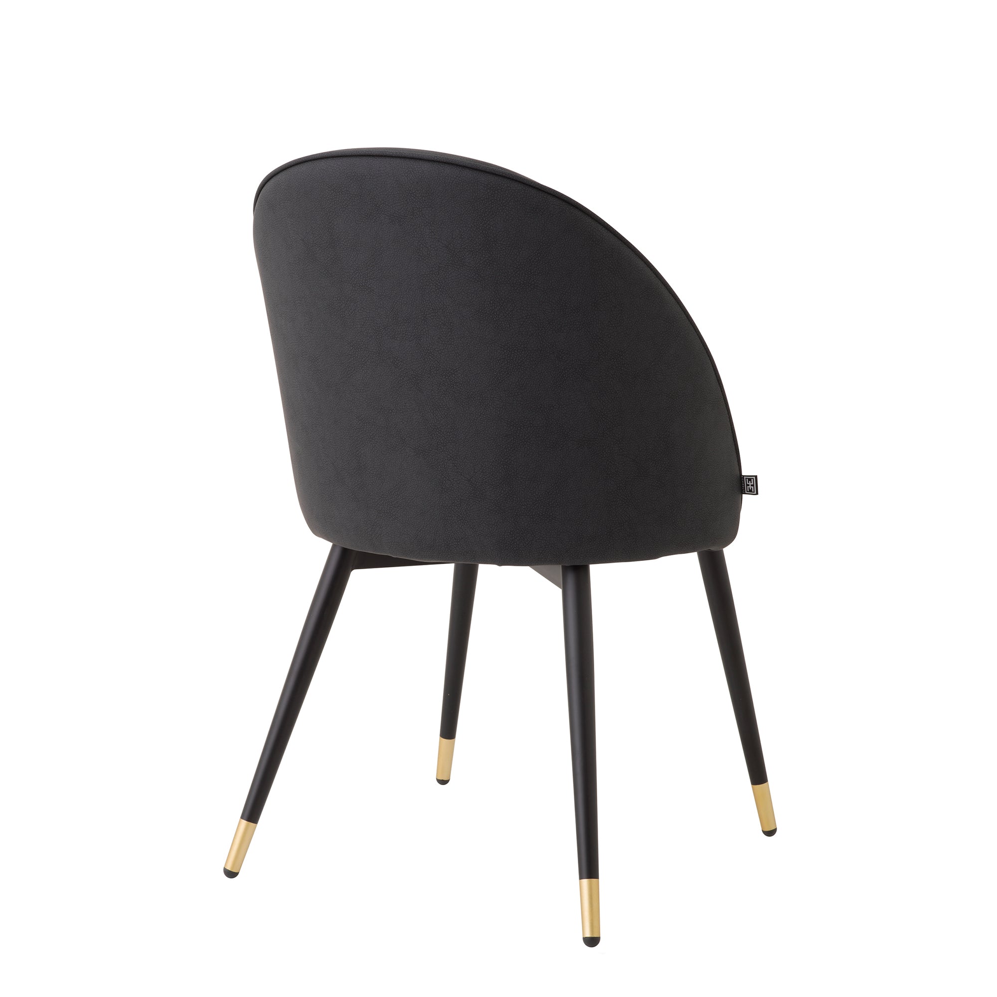 Set Of 2 Dining Chairs Grey Faux Leather