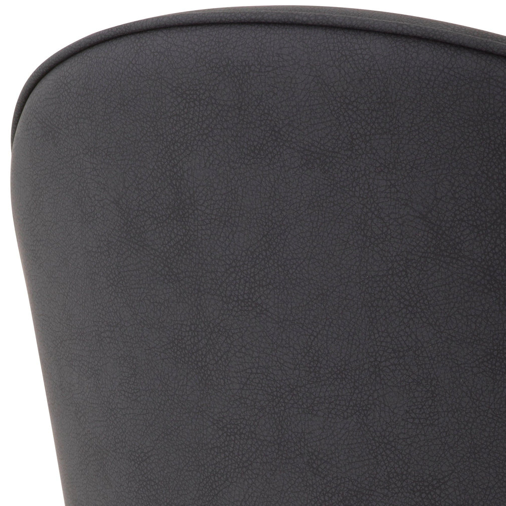 Set Of 2 Dining Chairs Grey Faux Leather