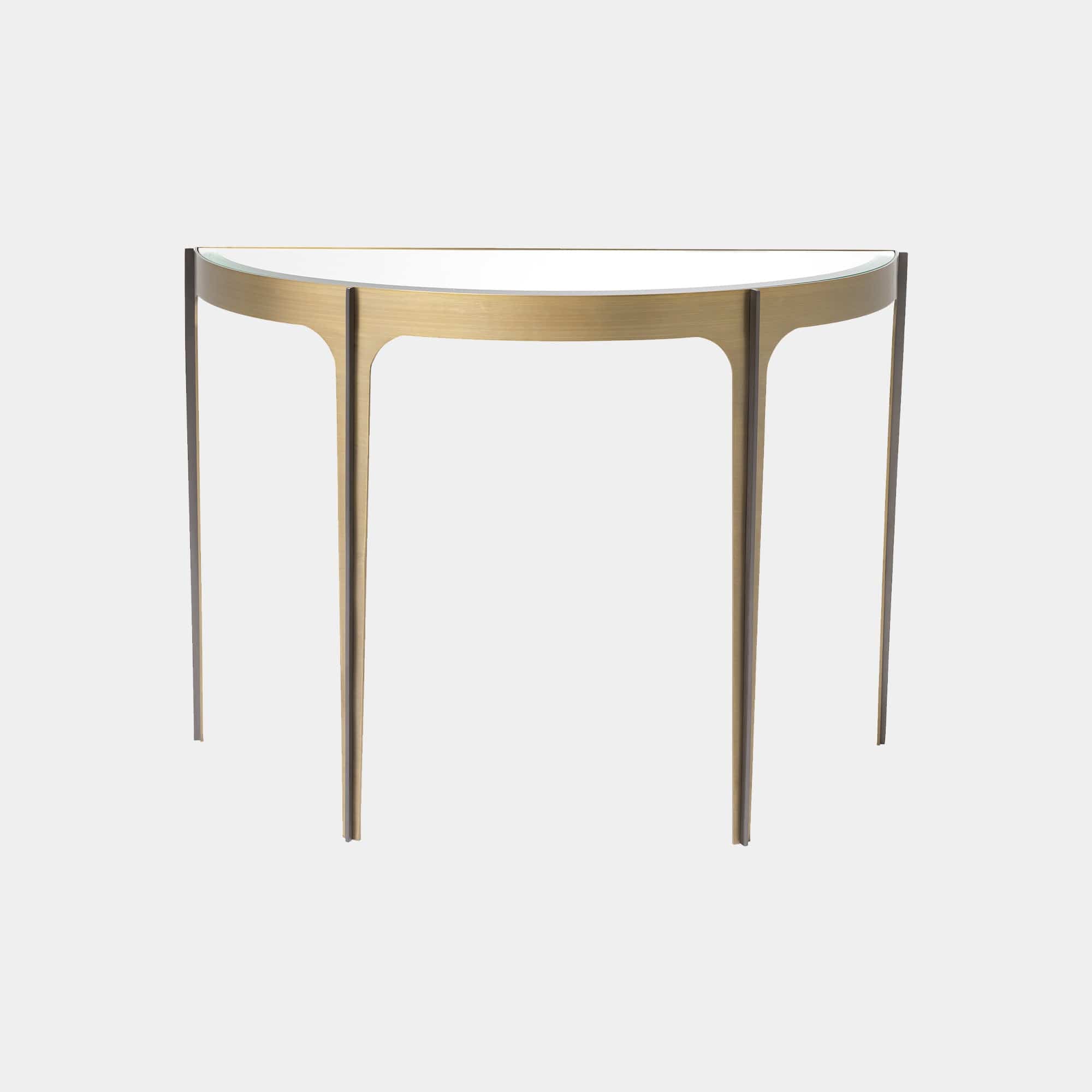 Eichholtz Artemisa - Glass Console Table Brushed Brass