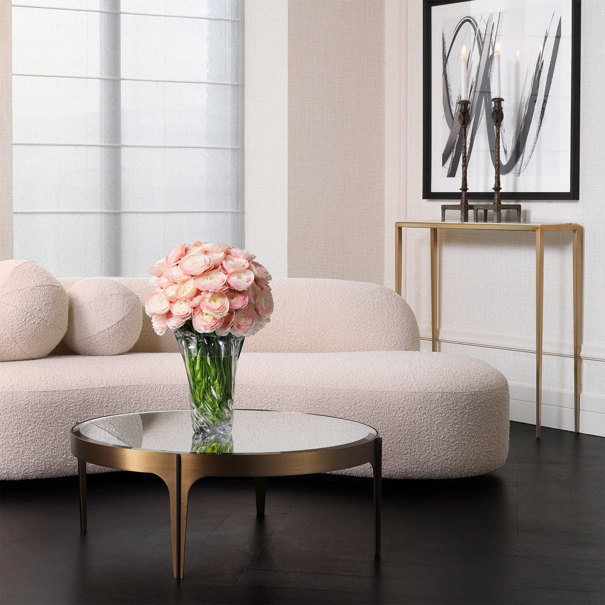 Eichholtz Artemisa - Small Brushed Brass Coffee Table