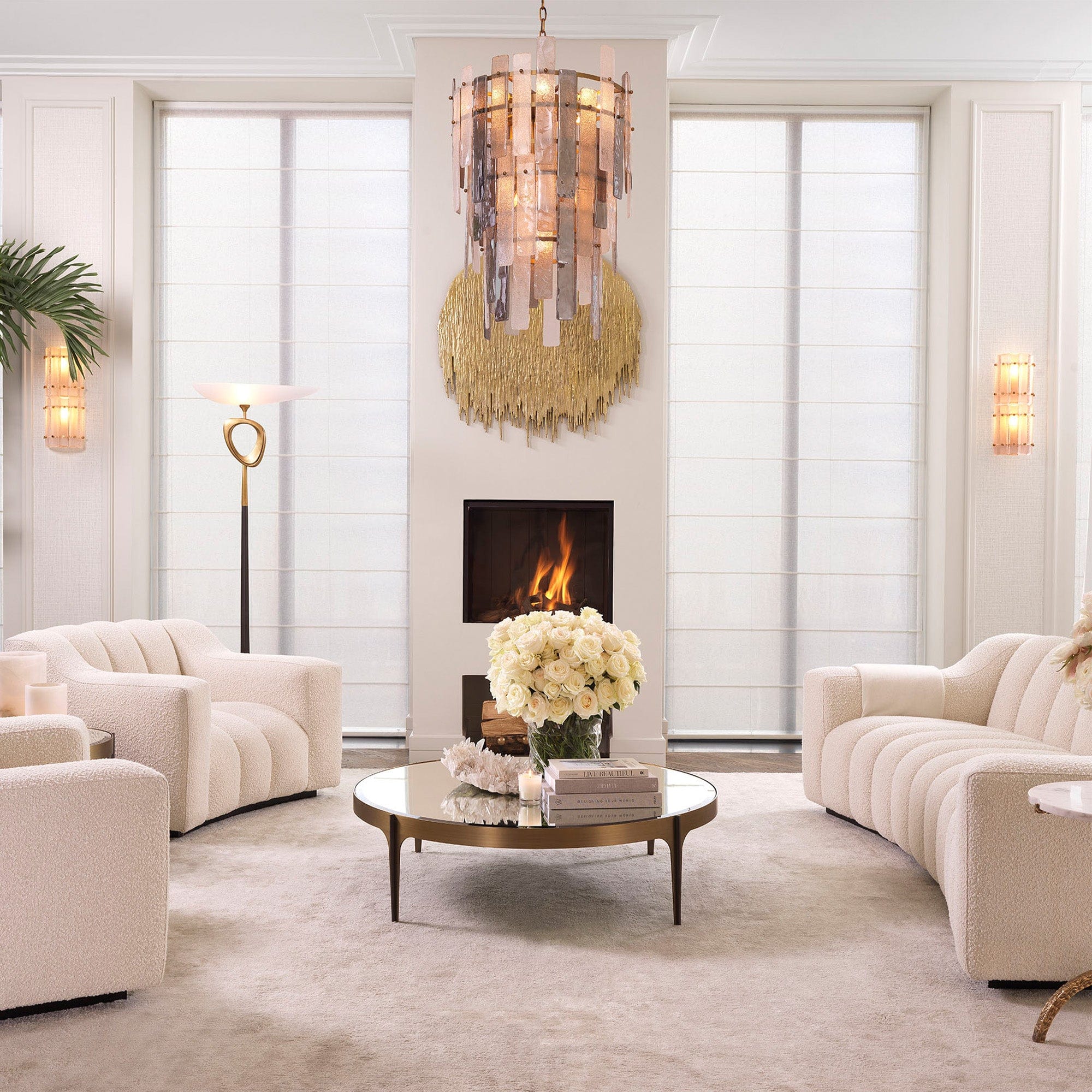 Eichholtz Artemisa - Large Brushed Brass Coffee Table