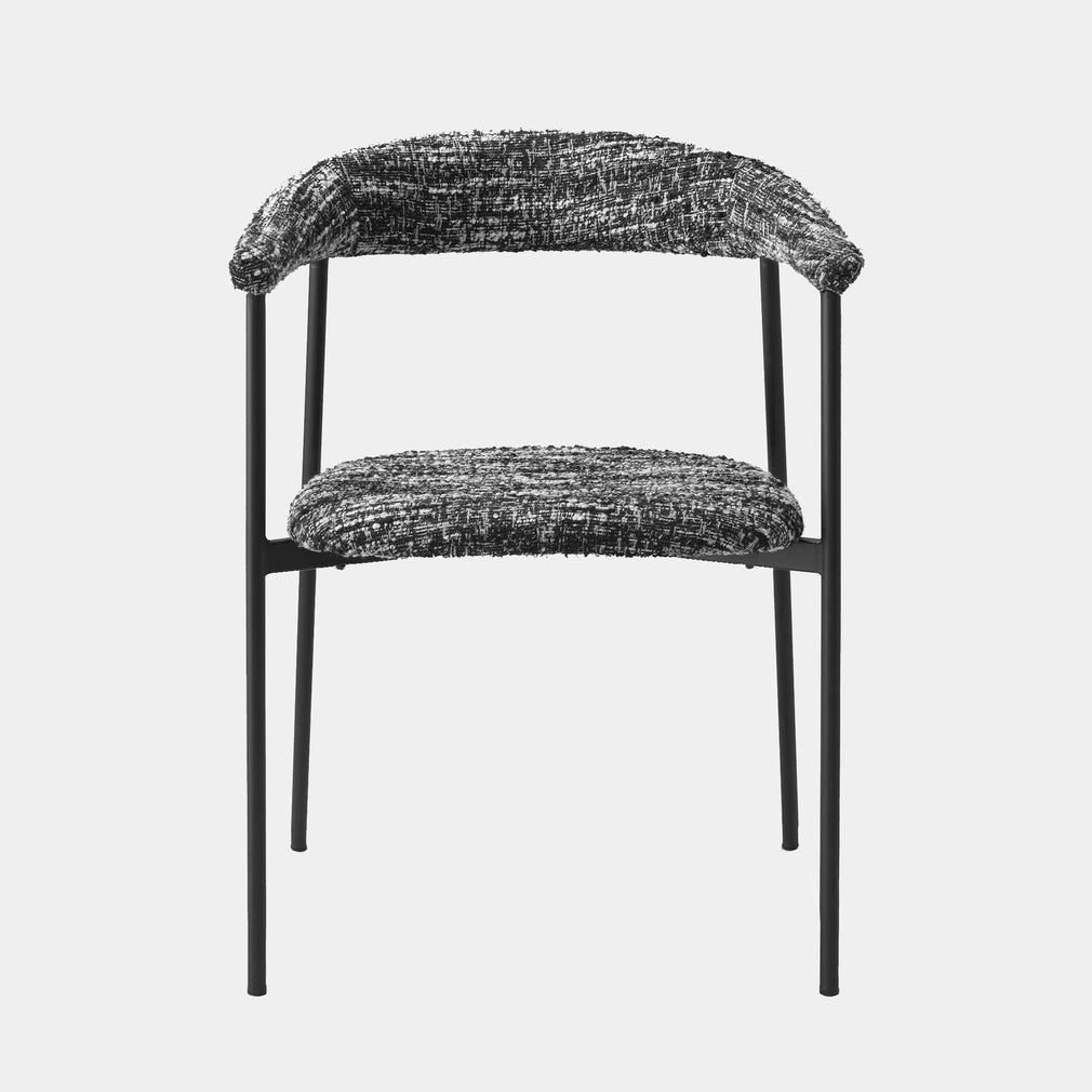 Eichholtz Julio - Set Of 2 Dining Chairs In Boucle Sonata Black