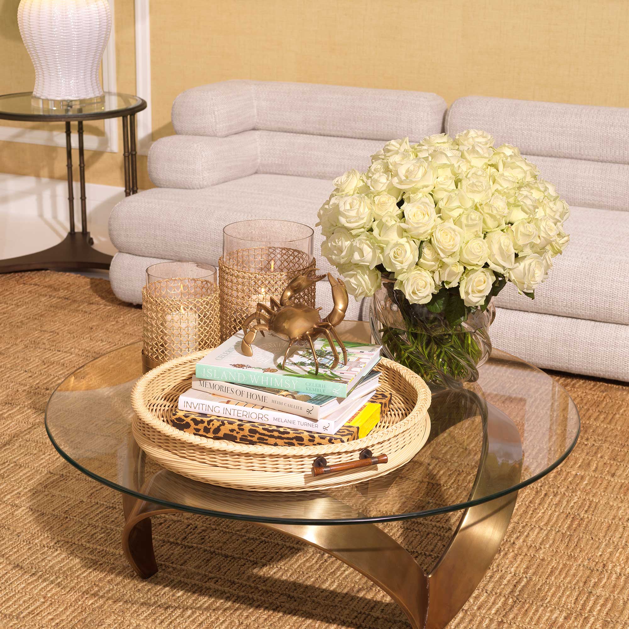 Eichholtz Soquel - Coffee Table Glass Top Black Wood Veneer Finish