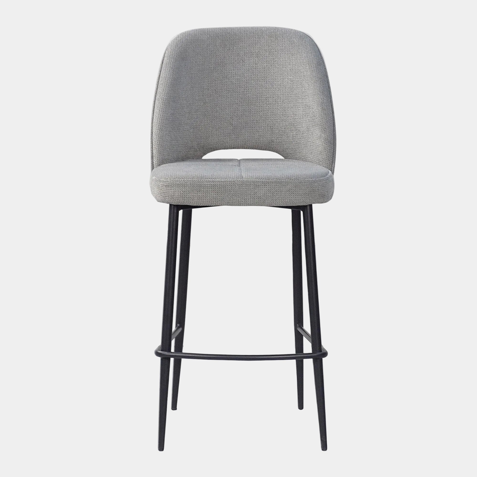 Finley - Bar Stool In Fabric Grey