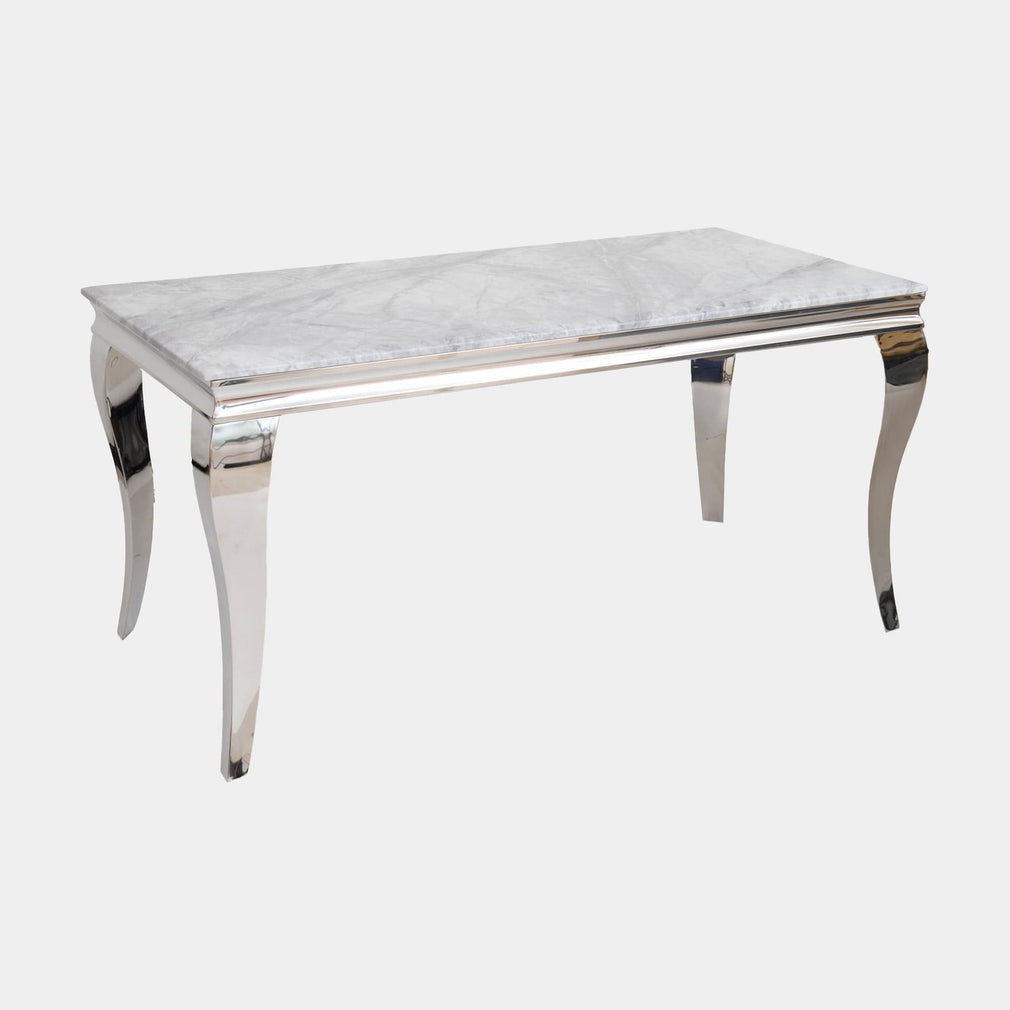 Izmir - 120cm Dining Table With Grey Marble Top