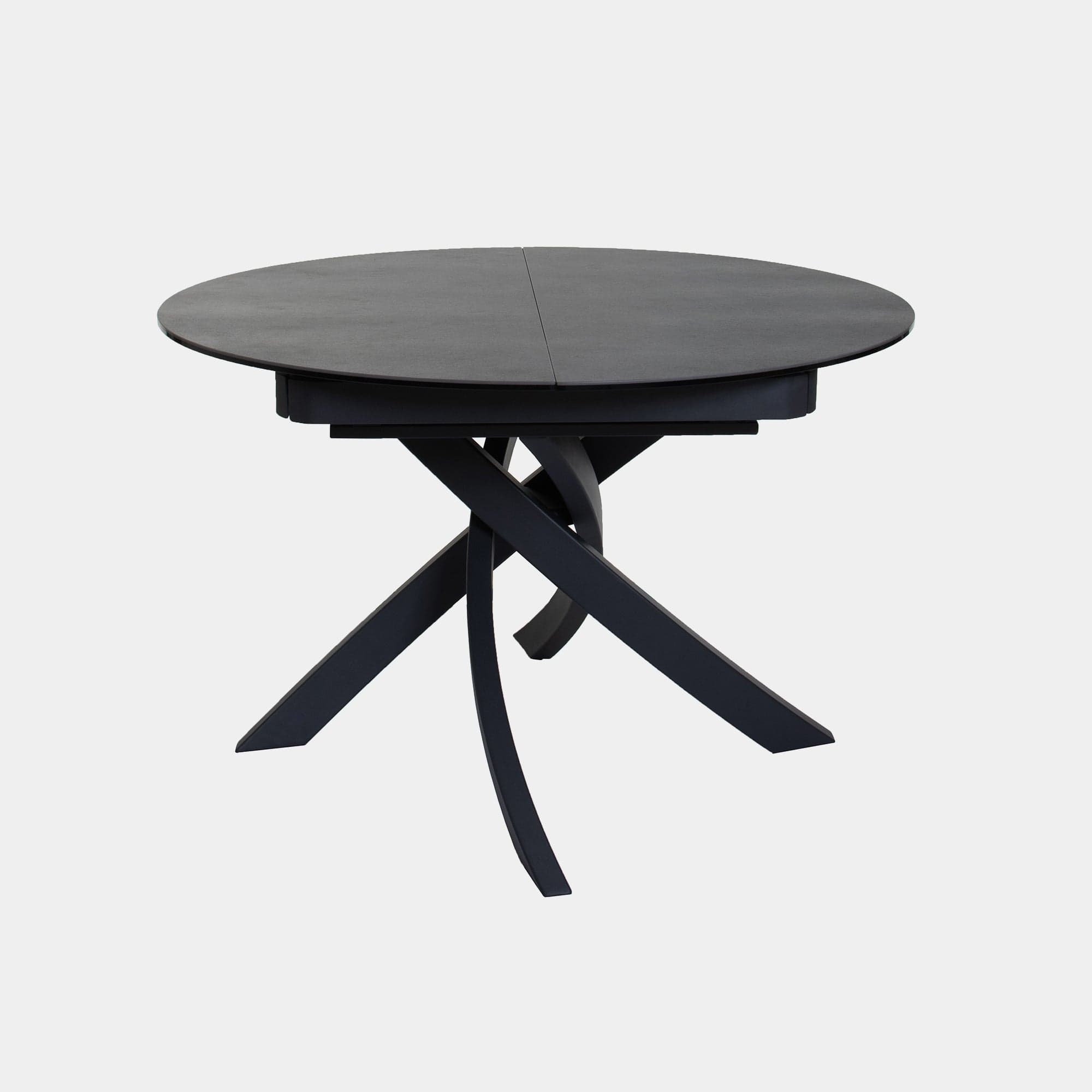 120cm Ext Dining Table Grey Ceramic