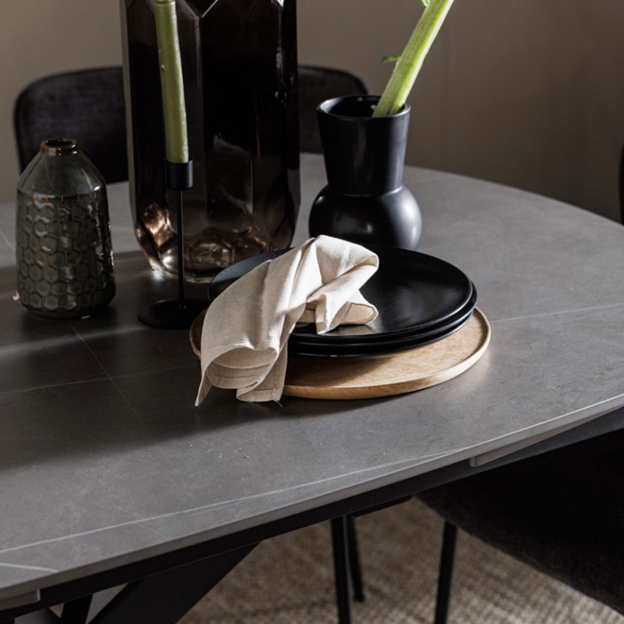 140cm Extending Dining Table -Grey