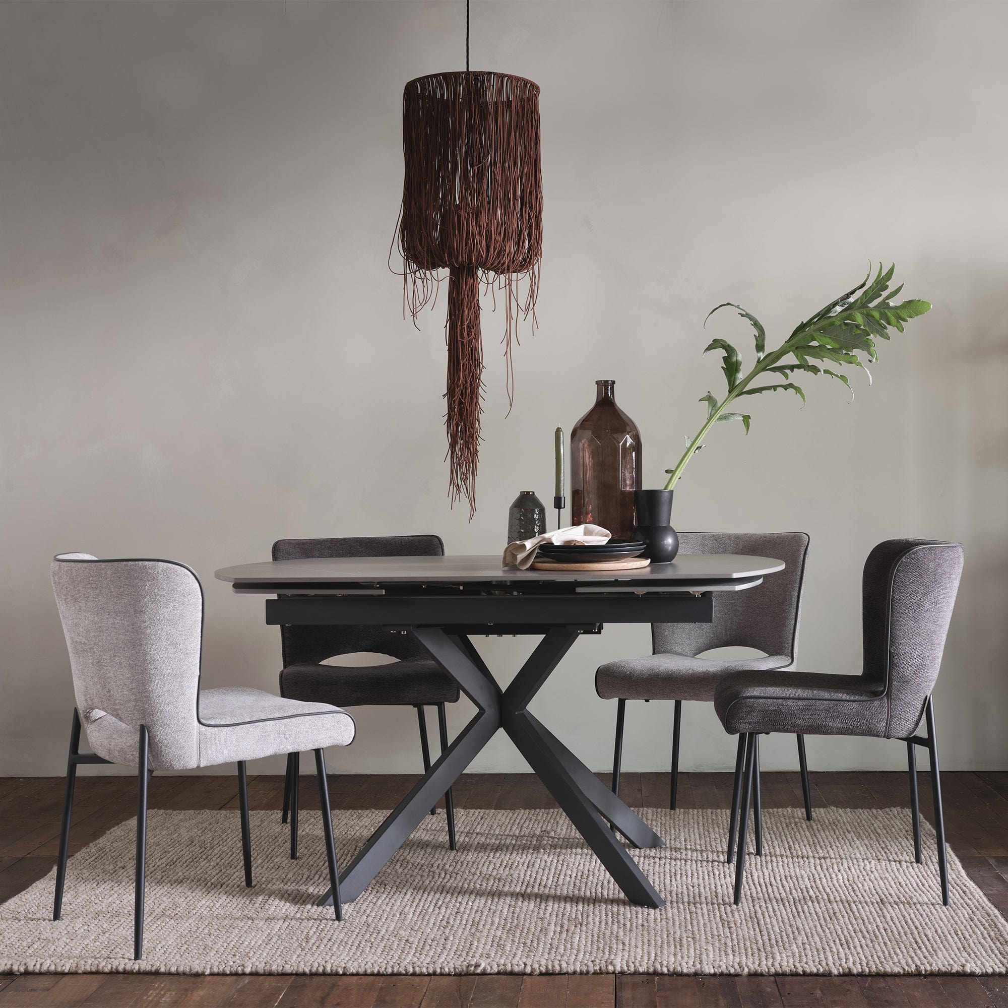 Loire - Stone Effect Extending Dining Table