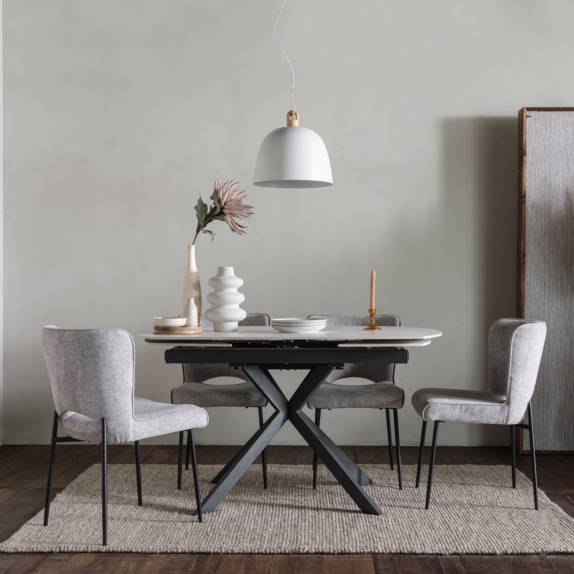 140cm Extending Dining Table - White