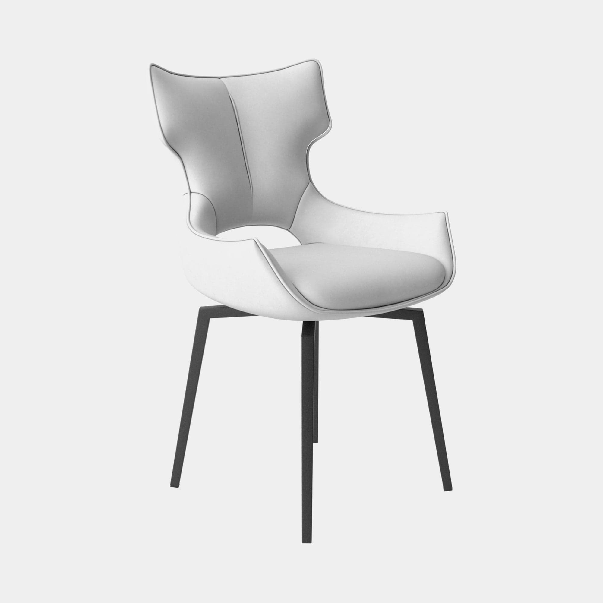 Luca - Swivel Dining Chair In White PU