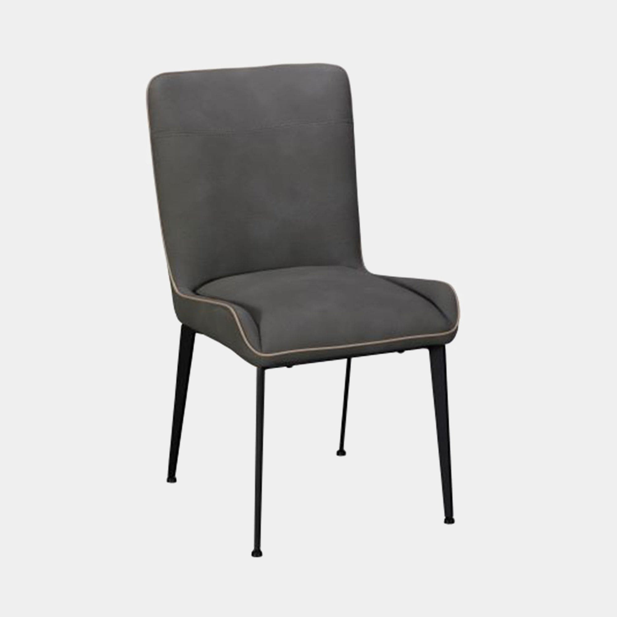 Lucy - Dining Chair, PU Leather Dark Grey