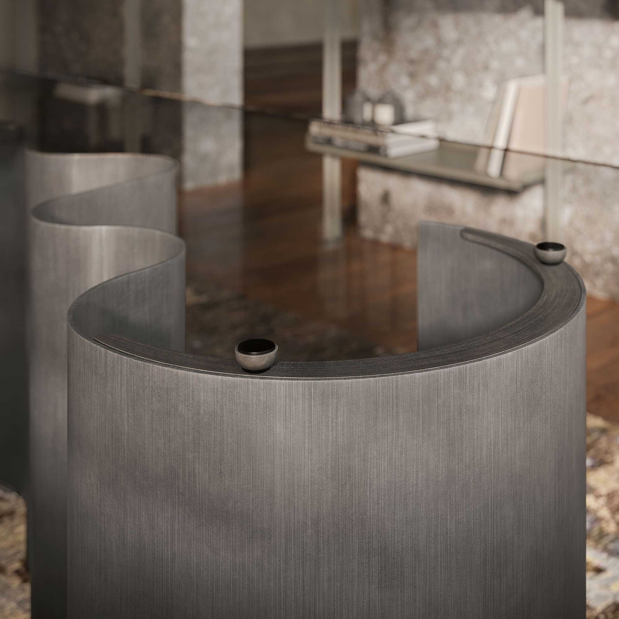 Cattelan Papel - Glass Table 240cm x 120cm Rect Clear Glass Table Oxy Base