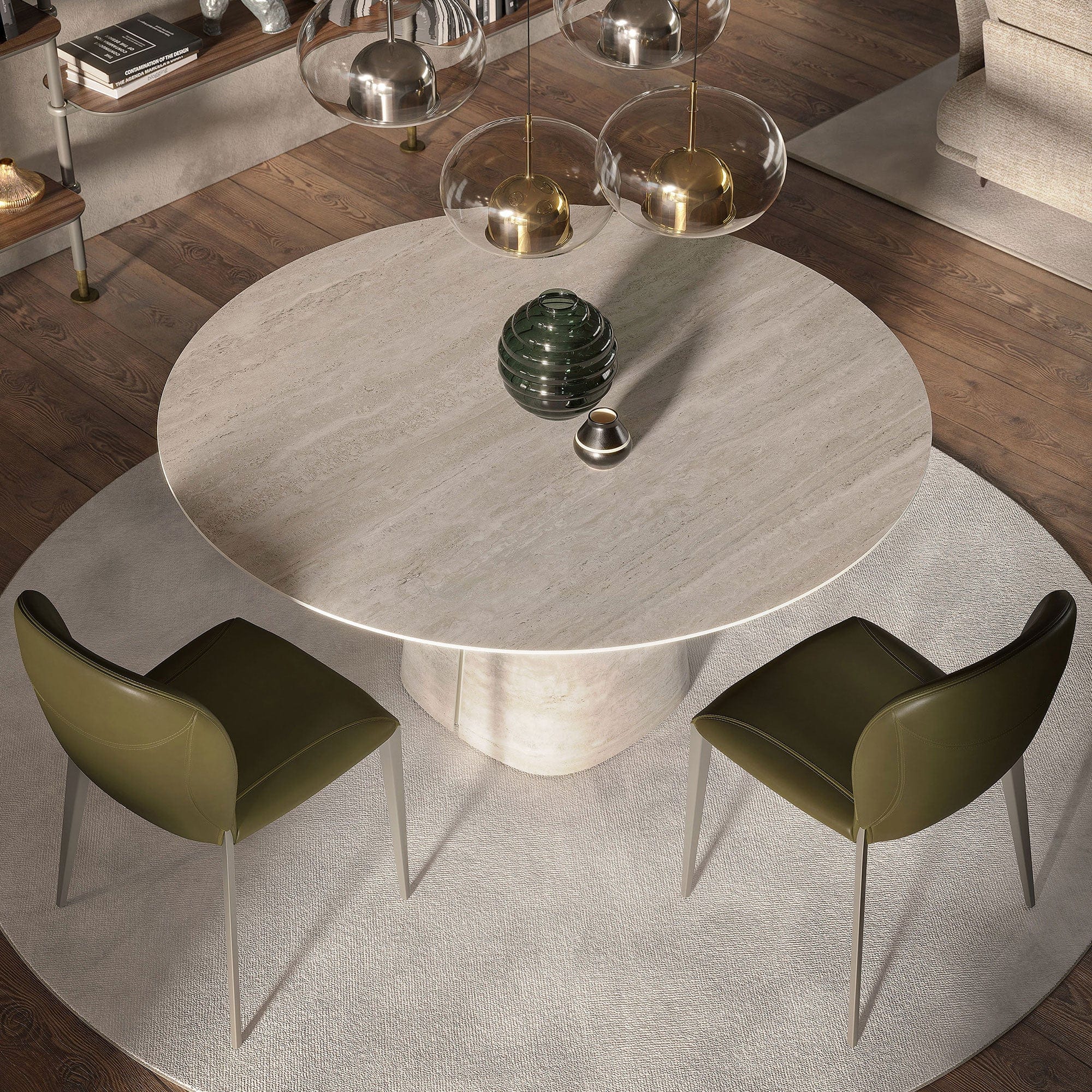 Cattelan Rado - Round Dining Table In Keramik 158cm